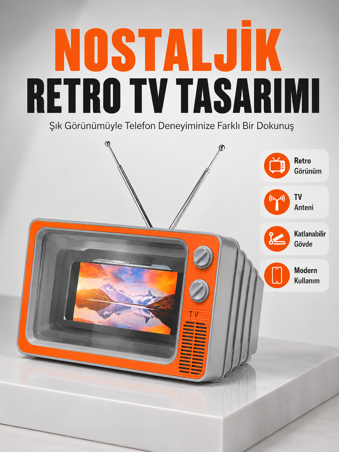 12 İnç Telefon Ekran Büyütücü Retro TV Tasarımlı HD Fresnel Lens Taşınabilir Mobil Ekran Büyütücü - Lisinya 12 İnç Telefon Ekran Büyütücü Retro TV Tasarımlı HD Fresnel Lens Taşınabilir Mobil Ekran Büyütücü - Lisinya