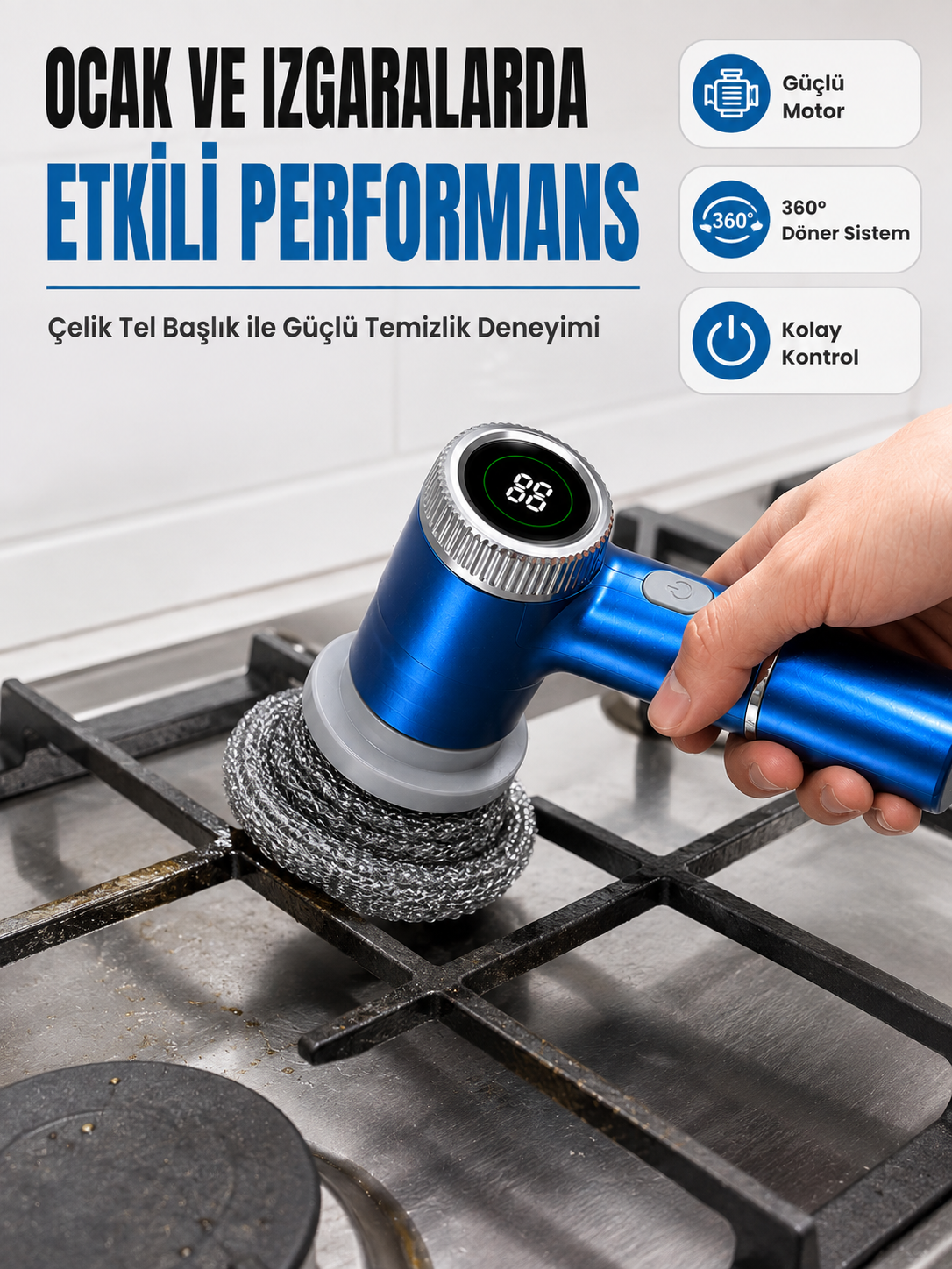 5 Farklı Değiştirilebilir Başlık ile Her Yüzey İçin Etkili Temizlik - Lisinya 5 Farklı Değiştirilebilir Başlık ile Her Yüzey İçin Etkili Temizlik - Lisinya