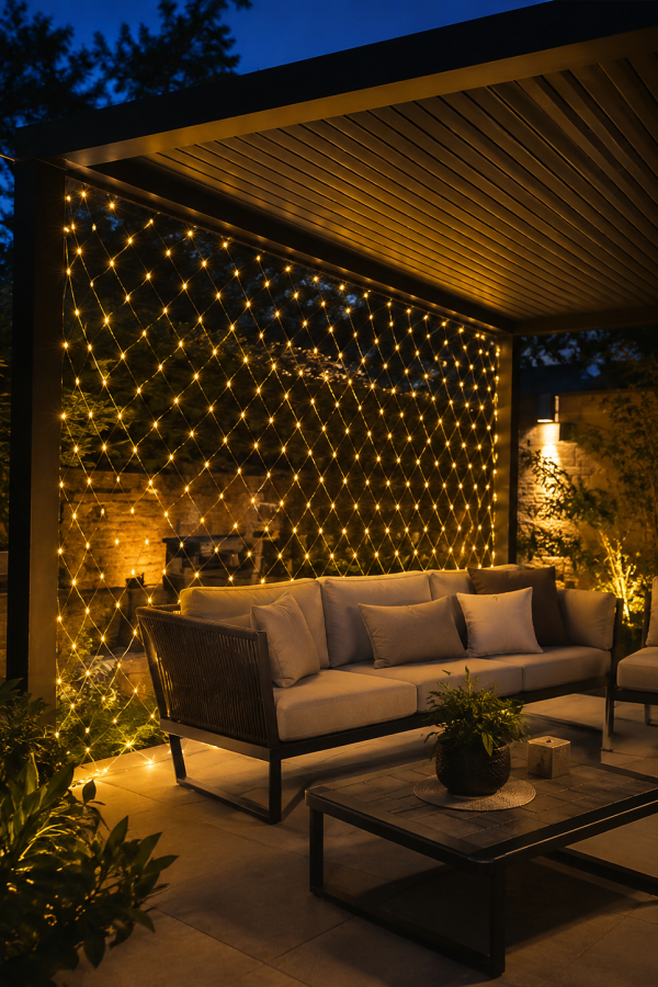 Ağ Şeklinde LED File Işık Dekoratif Ortam Aydınlatma Bahçe Balkon Süsü - Lisinya Ağ Şeklinde LED File Işık Dekoratif Ortam Aydınlatma Bahçe Balkon Süsü - Lisinya