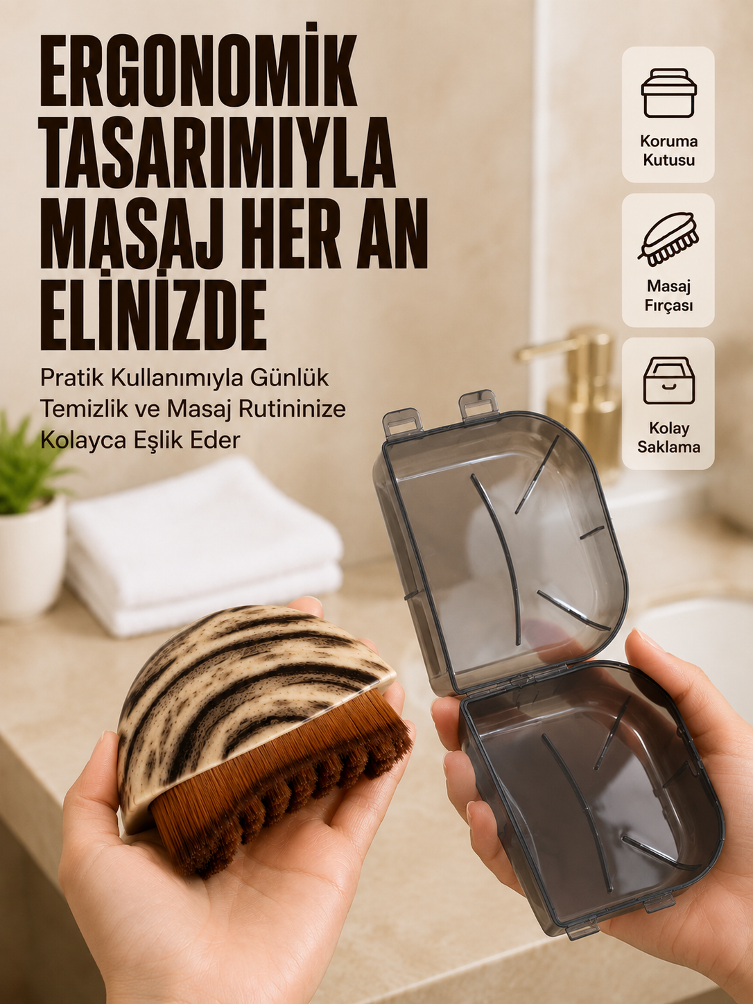 Masaj Fırçası Ahşap Desenli Yumuşak Kıllı Vücut Temizleme ve Banyo Fırçası - Lisinya Masaj Fırçası Ahşap Desenli Yumuşak Kıllı Vücut Temizleme ve Banyo Fırçası - Lisinya