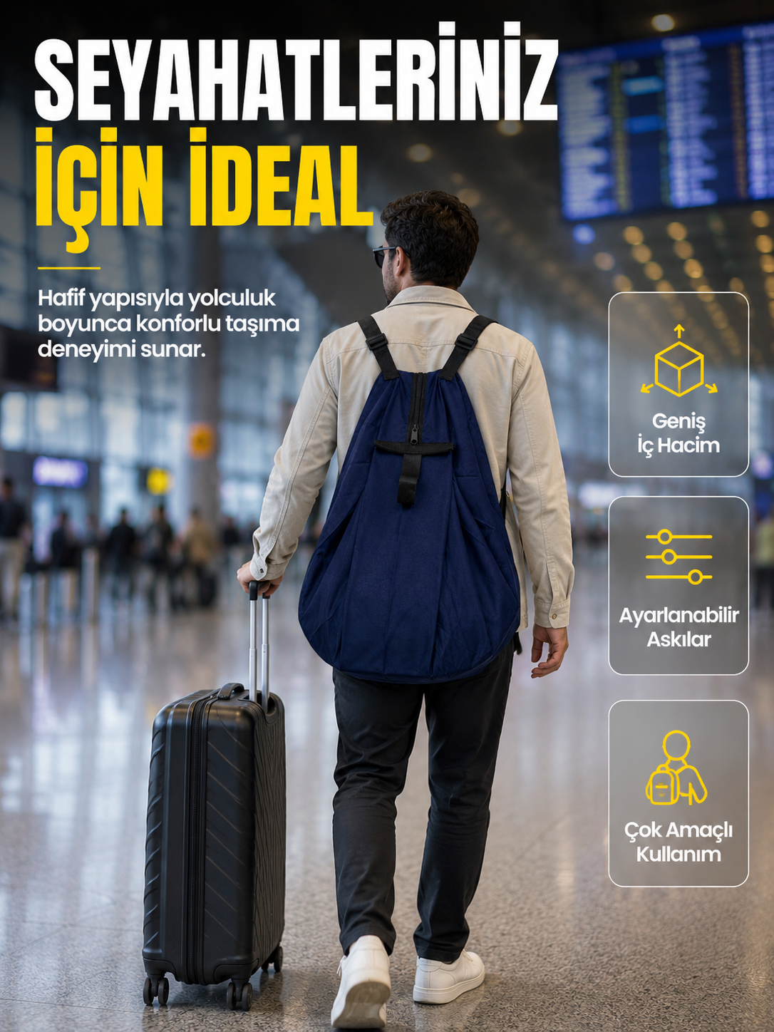 Çok Amaçlı Katlanabilir Taşıma Çantası Geniş Hacimli Günlük Kullanım Çantası - Lisinya Çok Amaçlı Katlanabilir Taşıma Çantası Geniş Hacimli Günlük Kullanım Çantası - Lisinya