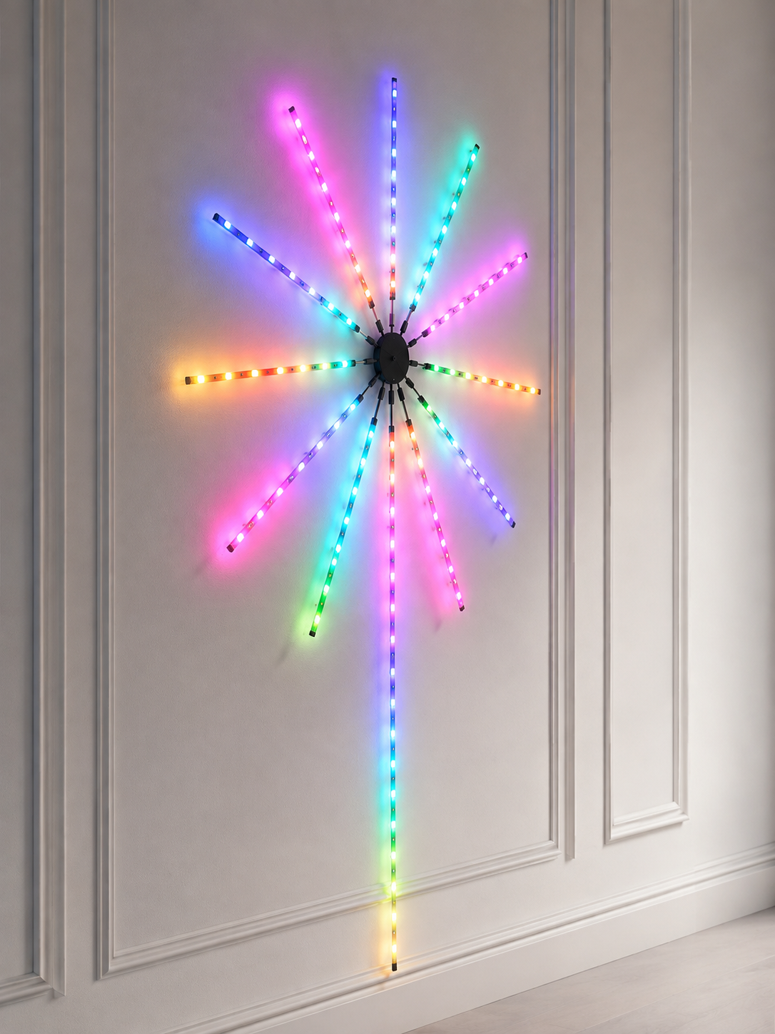 Dekoratif RGB Fireworks LED Duvar Işığı Çok Renkli Telefon Kontrollü LED Aydınlatma - Lisinya Dekoratif RGB Fireworks LED Duvar Işığı Çok Renkli Telefon Kontrollü LED Aydınlatma - Lisinya