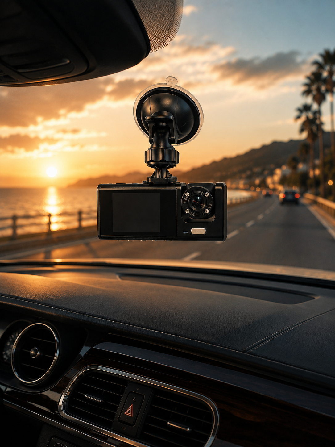 1080P Full HD Araç İçi Kamera WiFi Bağlantılı Çift Kameralı Geniş Açılı Araç Kayıt Kamerası - Lisinya