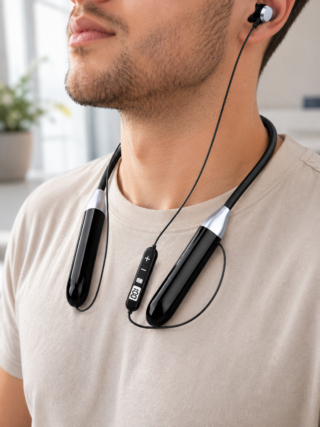 Boyun Tipi Bluetooth Kulaklık Kablosuz Mikrofonlu Uzun Kullanım Süreli Müzik ve Telefon Görüşme Kulaklığı - Lisinya