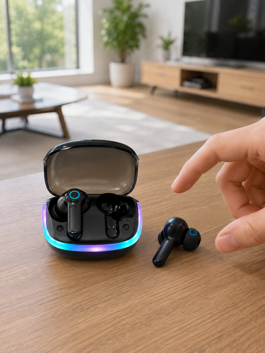 WS Bluetooth Kulaklık Quad ENC HD Voice 500mAh Şarj Kutulu Kablosuz Kulaklık - Lisinya