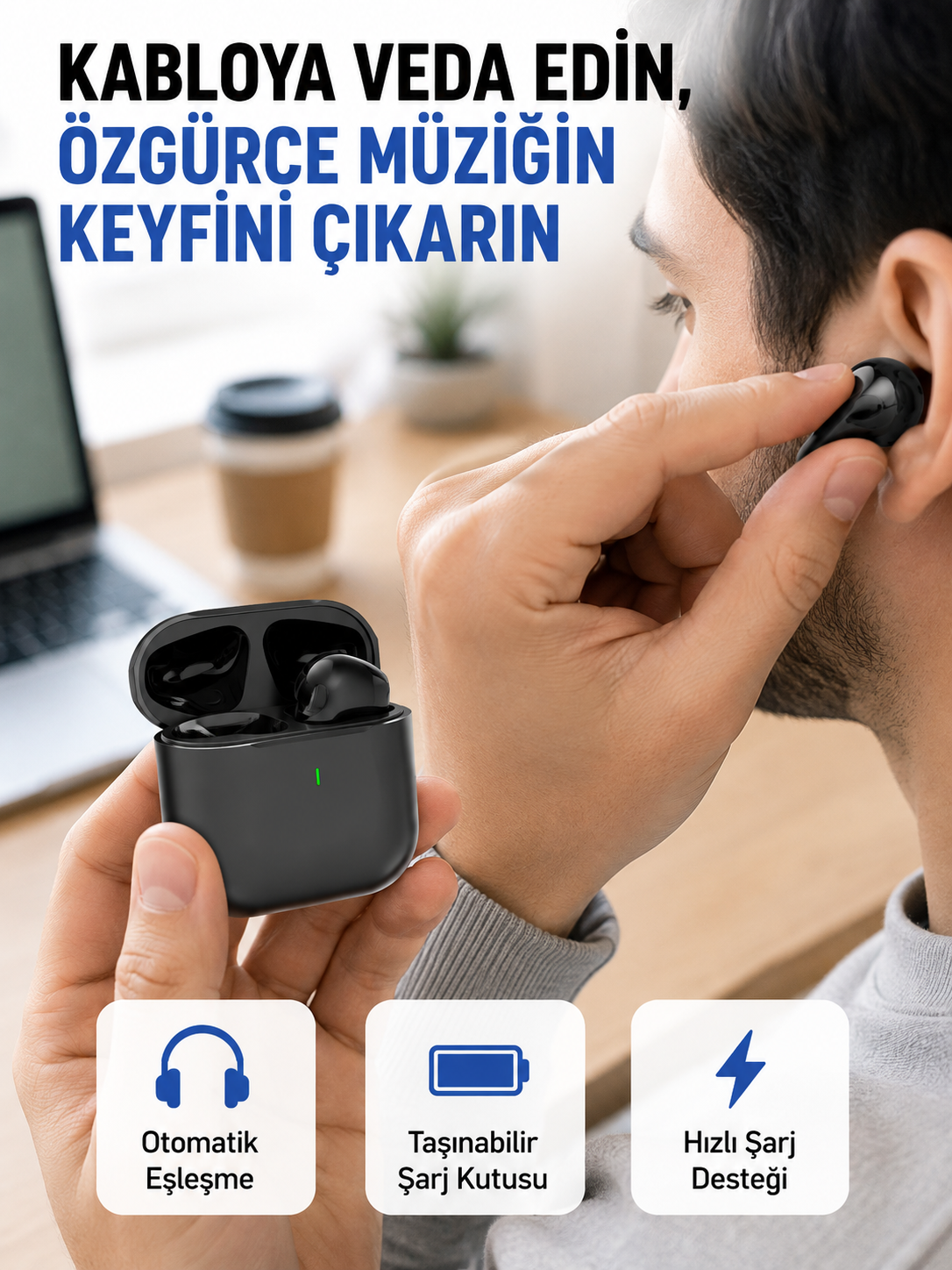 TWS Pro 5 Bluetooth Kulaklık – Kablosuz ve Şarj Kutulu Tasarım Yeni Nesil - Lisinya