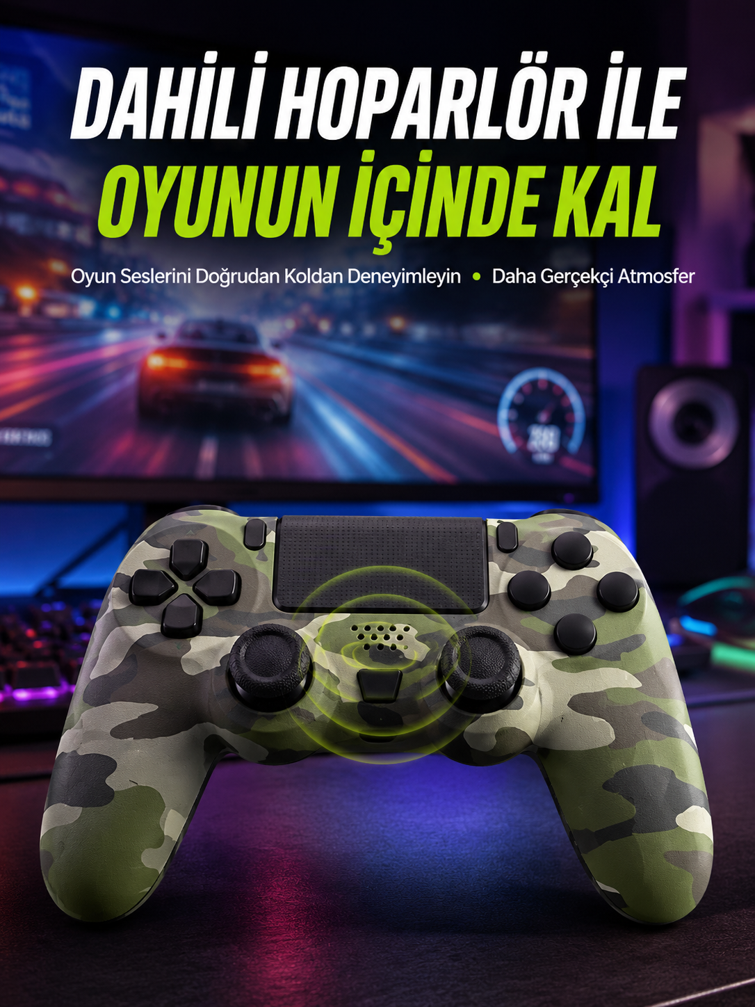Uzun Pil Ömürlü Oyun Kolu – USB ile Hızlı Şarj Desteği - Lisinya