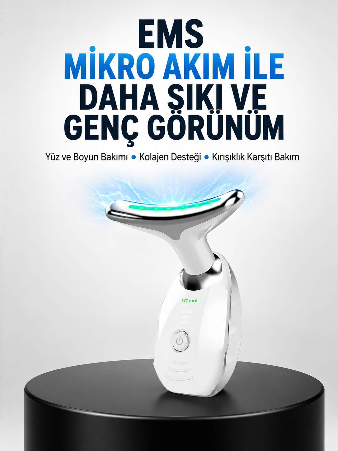 Kablosuz Şarjlı Yüz Masaj Cihazı | Cilt Yenileyici ve Nem Dengeleyici - Lisinya