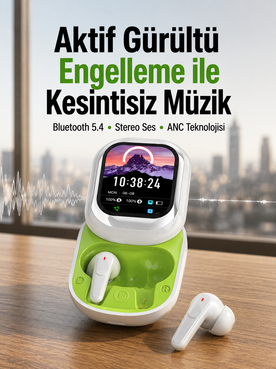 Gürültü Engelleyici Uzun Pil Ömürlü Stereo Bluetooth Kulak İçi Kulaklık - Lisinya