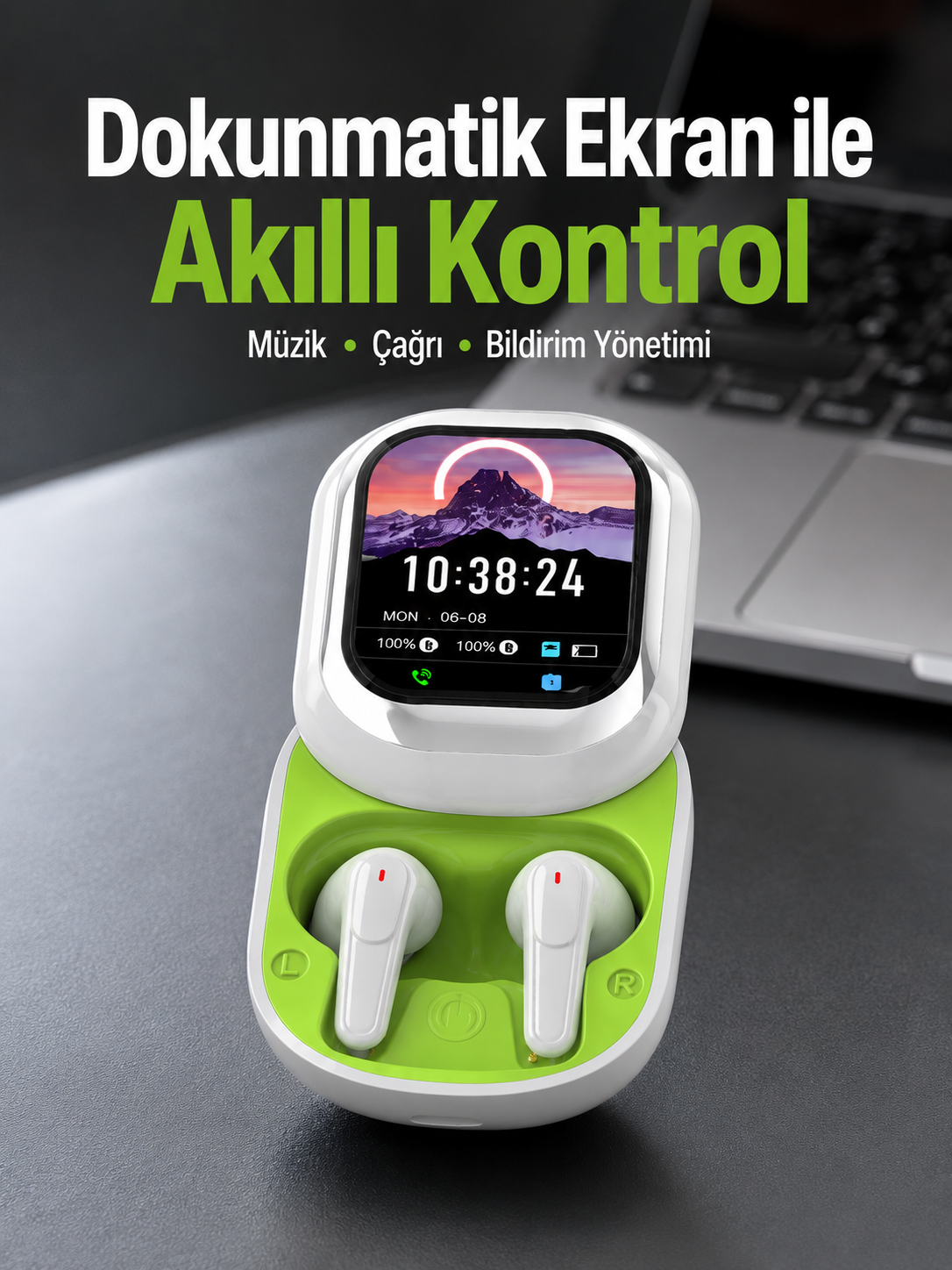 Dokunmatik Ekranlı Aktif Gürültü Azaltma Özellikli Kablosuz Kulaklık V5.4 - Lisinya Dokunmatik Ekranlı Aktif Gürültü Azaltma Özellikli Kablosuz Kulaklık V5.4 - Lisinya