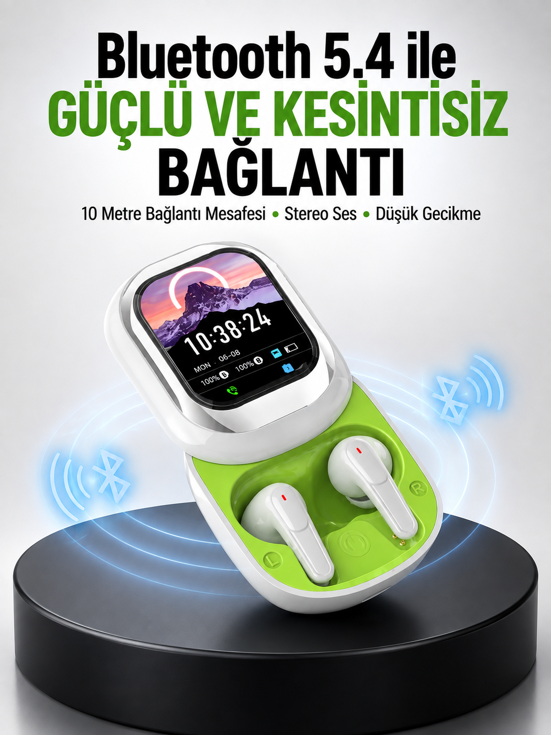 Kayar Kapaklı Şarj Kutusu Ve Dokunmatik Ekranlı Bluetooth Stereo Kulaklık - Lisinya Kayar Kapaklı Şarj Kutusu Ve Dokunmatik Ekranlı Bluetooth Stereo Kulaklık - Lisinya
