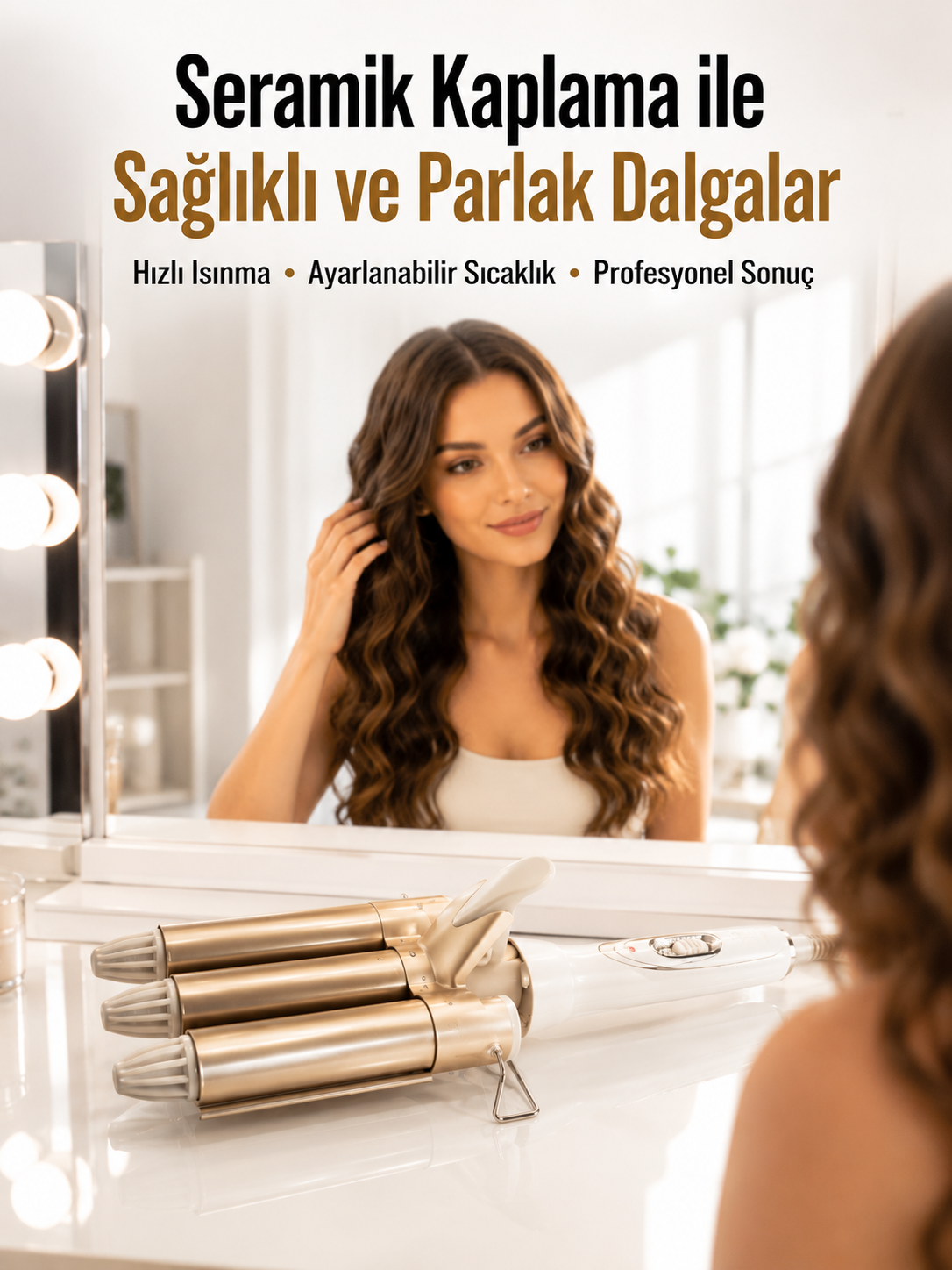 Bukle Saç Maşası – Kolay Kullanım, Sağlıklı Bukleler yüksek ısılı - Lisinya