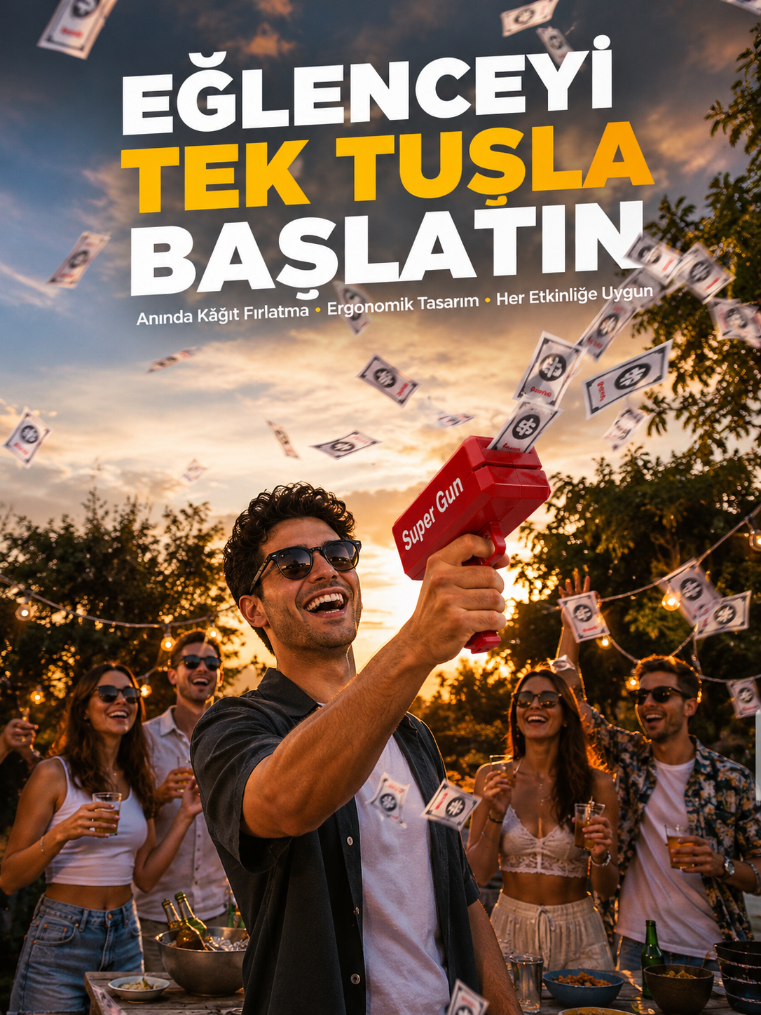 AA Pil ile Çalışan, Kolay Kullanımlı Kâğıt Fırlatıcı Oyuncak Yeni Nesil - Lisinya