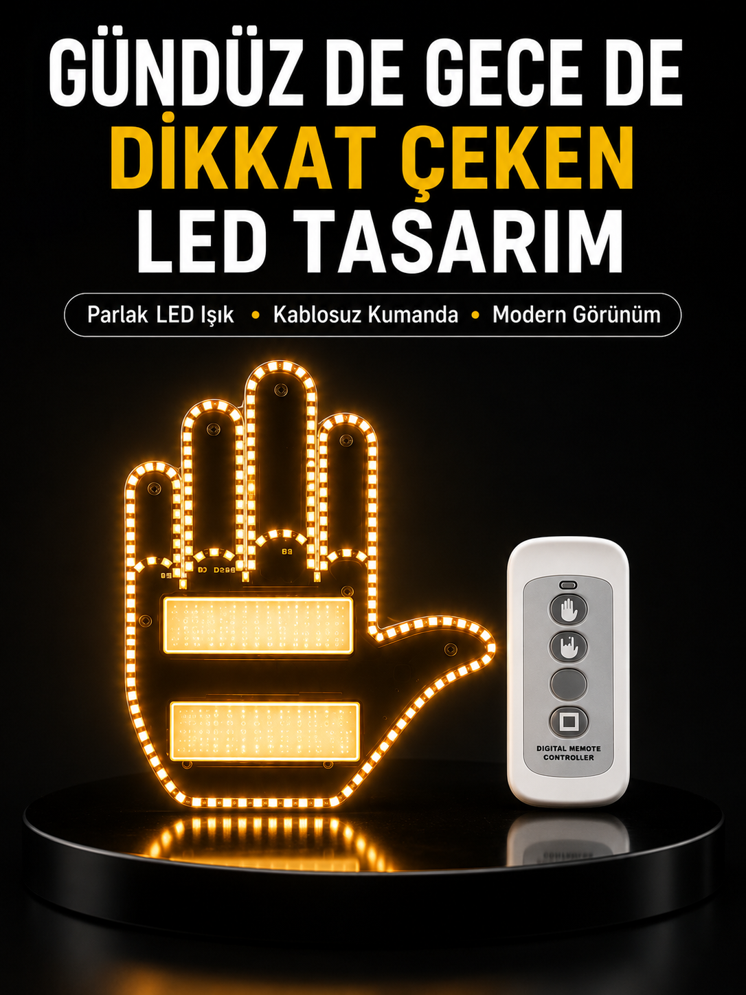 Araç İçin Eğlenceli LED El İşareti Işığı - Lisinya