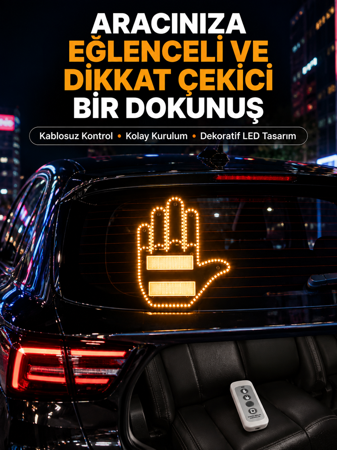 Uzaktan Kumandalı Çok Fonksiyonlu Araç Led Işığı - Lisinya