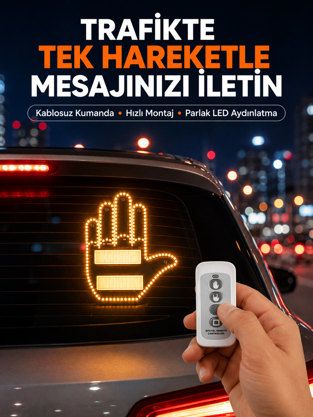 Kompakt Tasarımlı LED Jest Işığı – Selam ve Teşekkür Modları - Lisinya