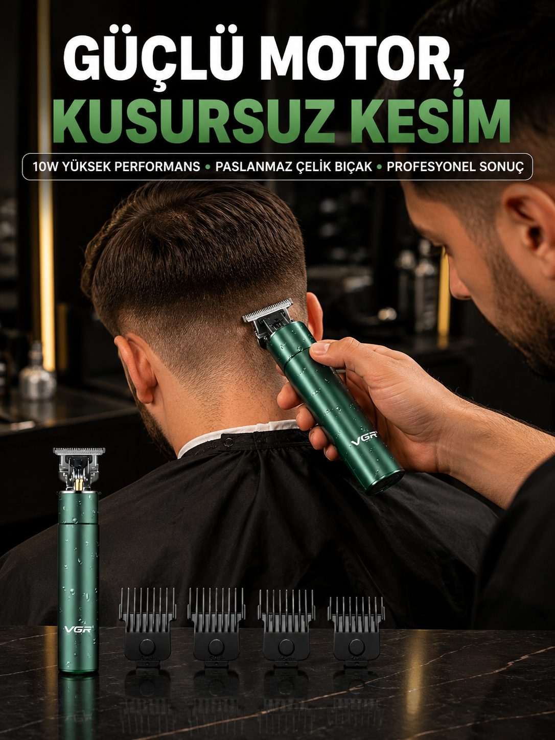 Profesyonel Salon Kalitesinde Saç ve Sakal Kesme Makinesi - Lisinya Profesyonel Salon Kalitesinde Saç ve Sakal Kesme Makinesi - Lisinya