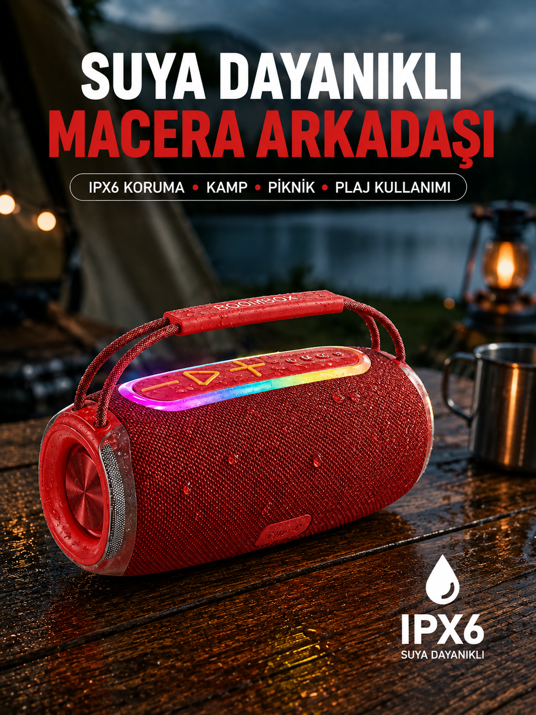 20W Kablosuz Bluetooth Hoparlör RGB Işık Efektli USB/SD/AUX Destekli - Lisinya 20W Kablosuz Bluetooth Hoparlör RGB Işık Efektli USB/SD/AUX Destekli - Lisinya
