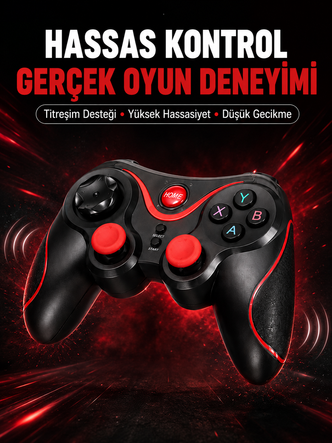 Profesyonel Oyuncu Kablosuz Gamepad Çoklu Cihaz Desteği - Lisinya Profesyonel Oyuncu Kablosuz Gamepad Çoklu Cihaz Desteği - Lisinya