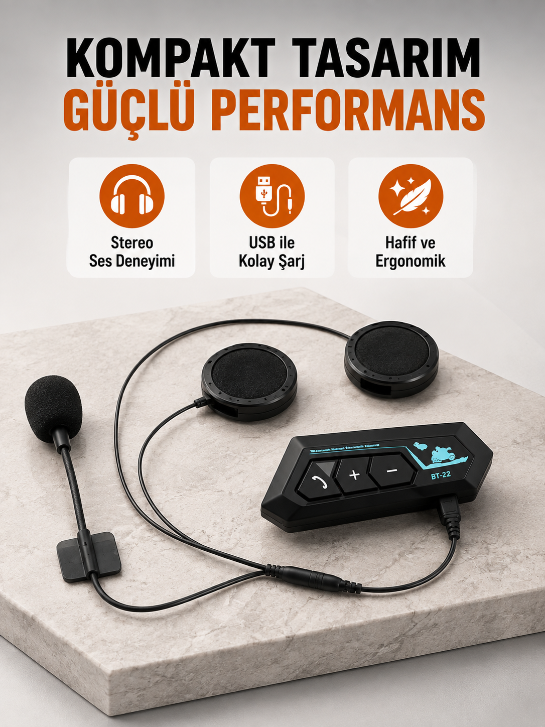 BT22 Kablosuz Kask Kulaklığı – Bluetooth 5.0, Intercom, Su Geçirmez ve Uzun Ömürlü Batarya Yeni Nesil - Lisinya BT22 Kablosuz Kask Kulaklığı – Bluetooth 5.0, Intercom, Su Geçirmez ve Uzun Ömürlü Batarya Yeni Nesil - Lisinya
