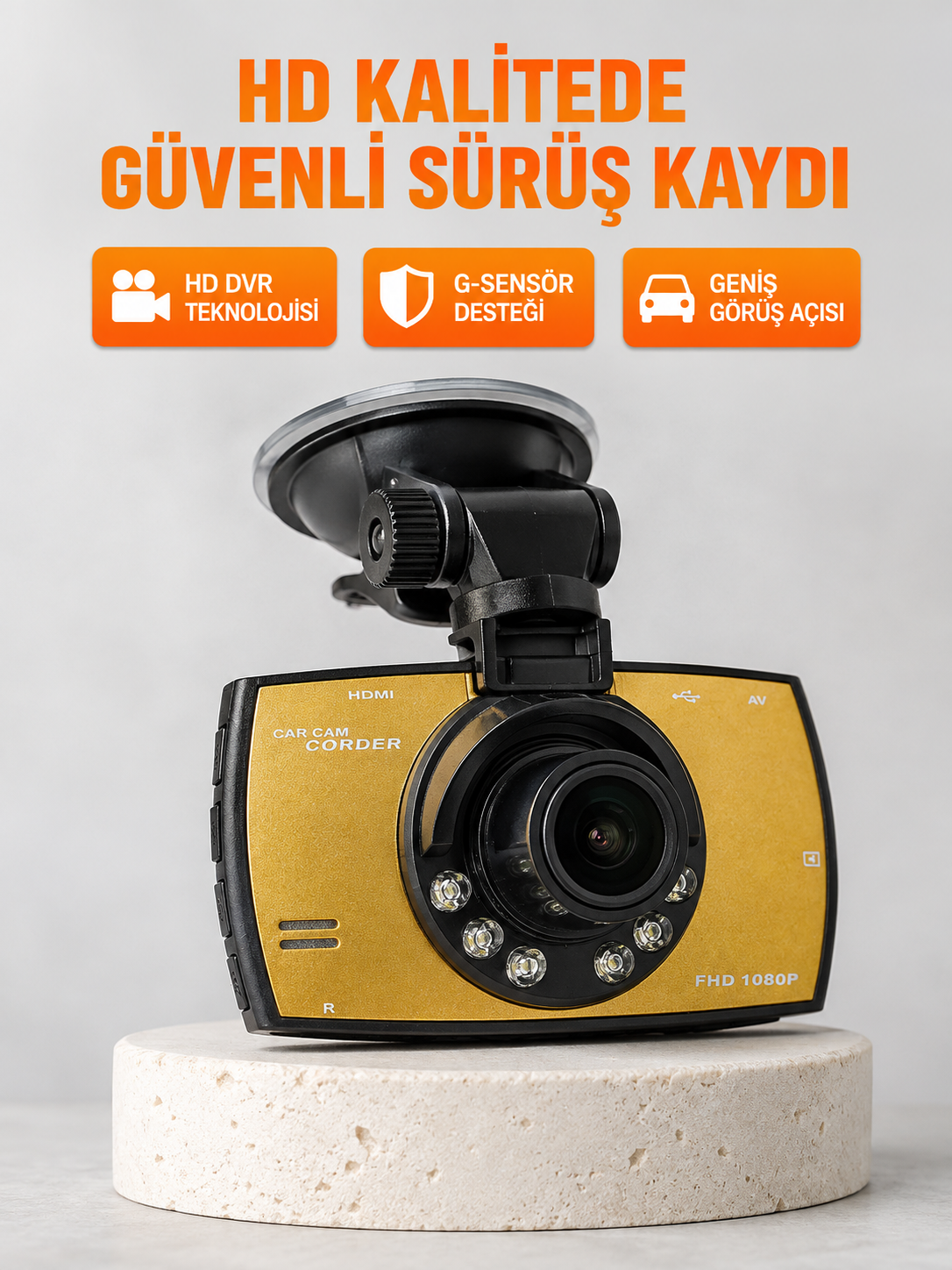 Araç Ön Kamera Full HD Kayıt ve G Sensor Özellikli - Lisinya Araç Ön Kamera Full HD Kayıt ve G Sensor Özellikli - Lisinya