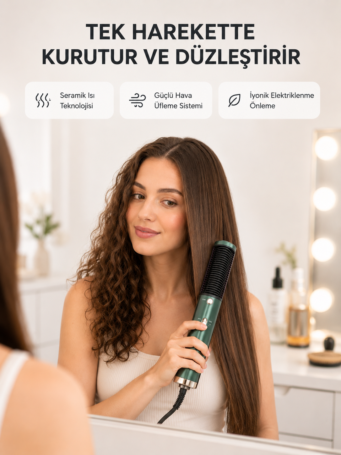 Seramik Plakalı Saç Düzleştirici – 200°C Ayarlanabilir Isı, İyon Teknolojisi - Lisinya Seramik Plakalı Saç Düzleştirici – 200°C Ayarlanabilir Isı, İyon Teknolojisi - Lisinya