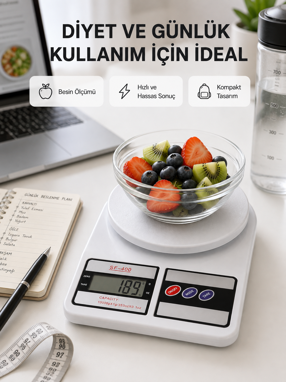 Taşınabilir Hassas Tartı – 5kg Kapasite, 1g Ölçüm, Gram ve Ons Desteği Yeni Nesil - Lisinya Taşınabilir Hassas Tartı – 5kg Kapasite, 1g Ölçüm, Gram ve Ons Desteği Yeni Nesil - Lisinya