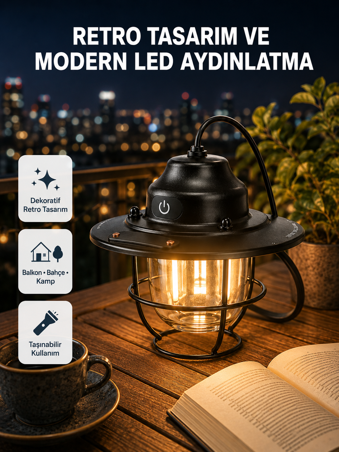 Retro Kamp Lambası Su Geçirmez Taşınabilir Gece Işığı Uzun Pil Ömürlü - Lisinya Retro Kamp Lambası Su Geçirmez Taşınabilir Gece Işığı Uzun Pil Ömürlü - Lisinya