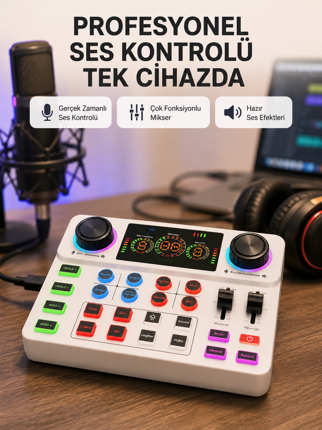 Bluetooth Bağlantılı Karaoke ve Yayın Ses Kontrol Ünitesi - Lisinya Bluetooth Bağlantılı Karaoke ve Yayın Ses Kontrol Ünitesi - Lisinya