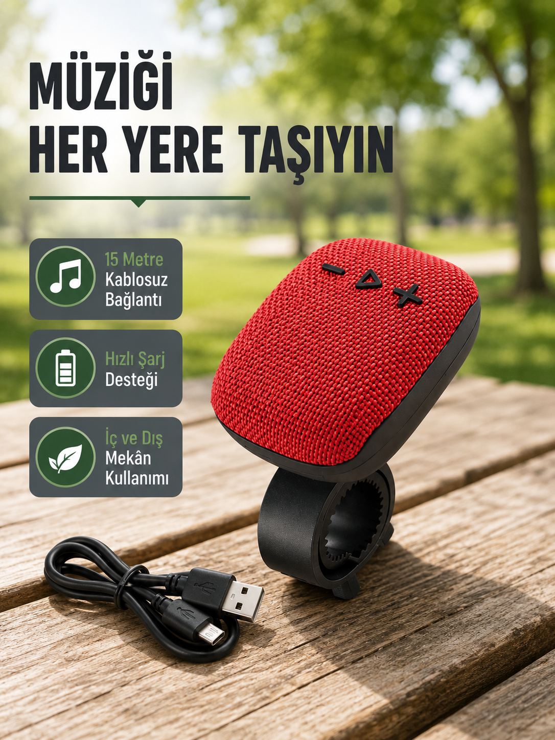 Taşınabilir Bluetooth Hoparlör – 5W Güçlü Ses, TWS ve FM Radyo Özellikli - Lisinya Taşınabilir Bluetooth Hoparlör – 5W Güçlü Ses, TWS ve FM Radyo Özellikli - Lisinya