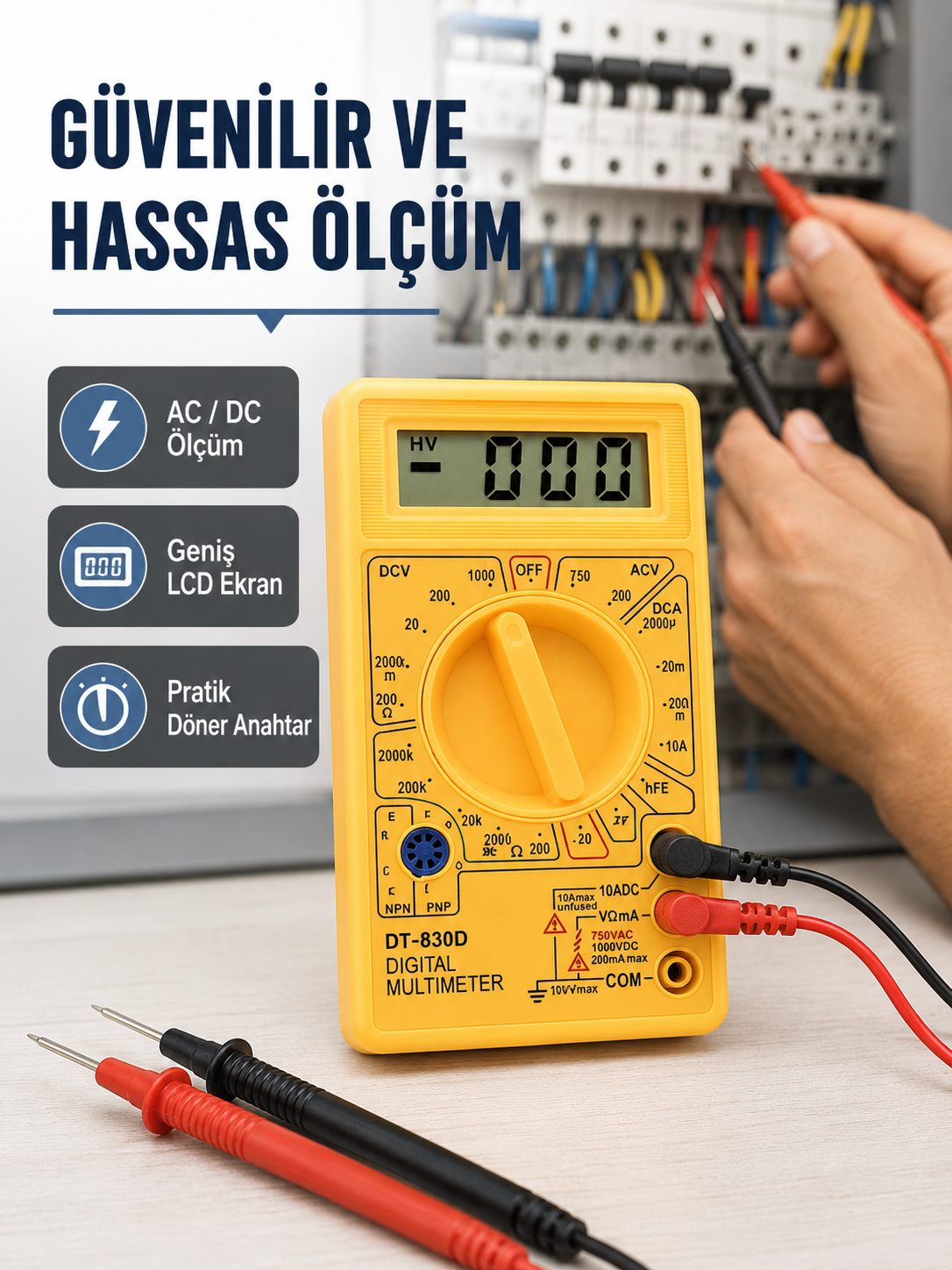 LCD Ekranlı Dijital Ölçü Aleti Ev ve Atölye Kullanımı Yeni Nesil - Lisinya