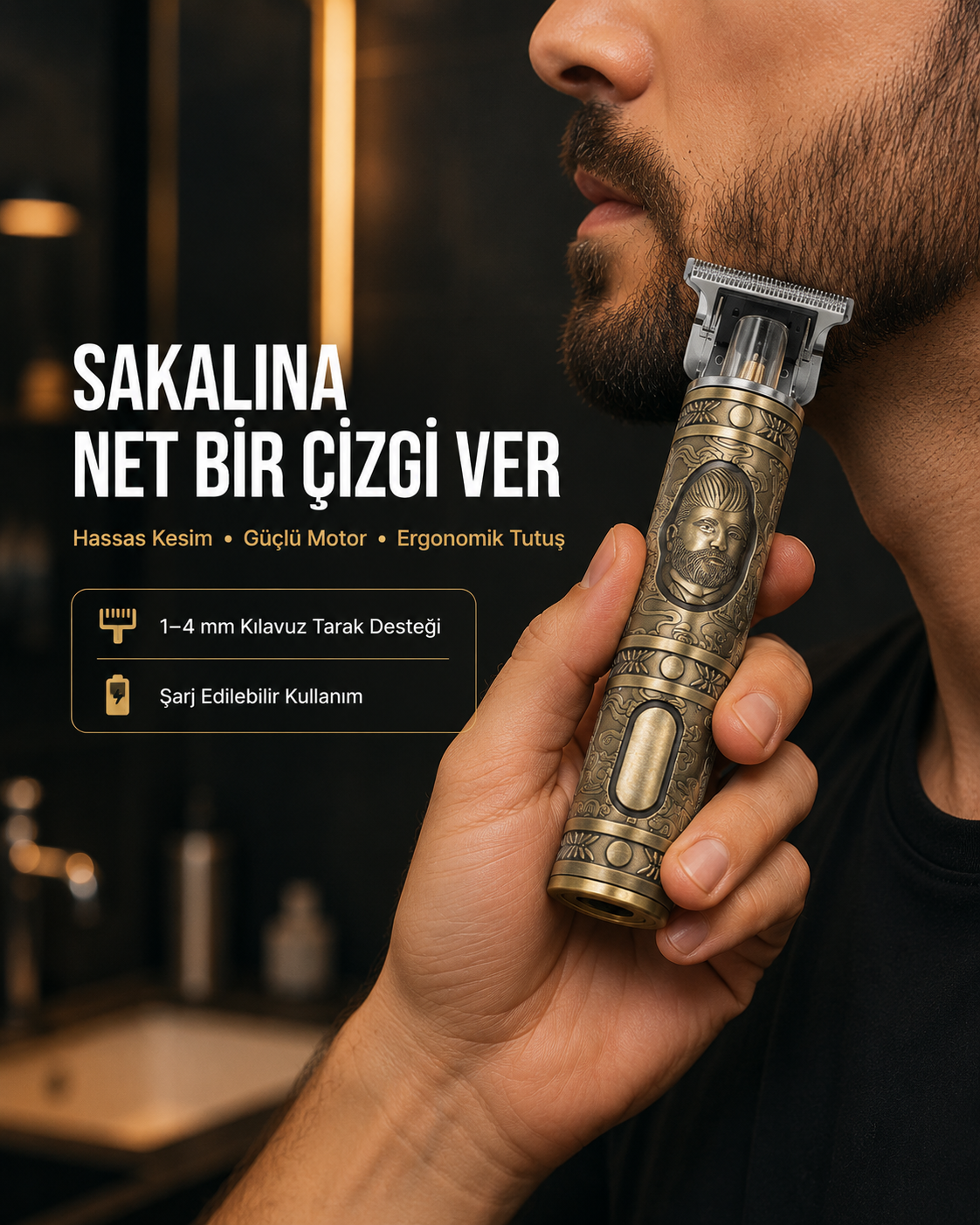 Saç ve Sakal İçin Çok Fonksiyonlu Güçlü Kesme Makinesi - Lisinya