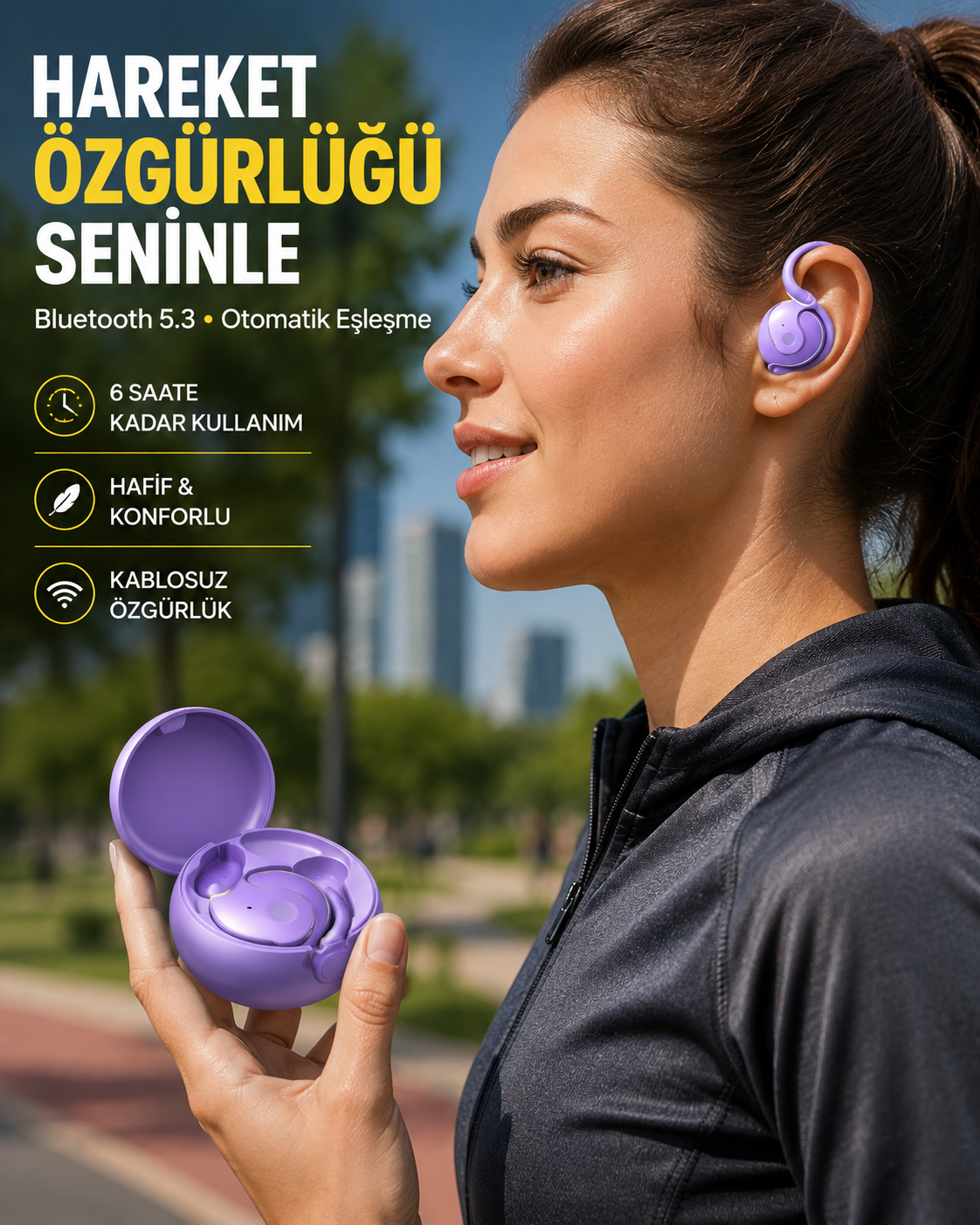 Kulak Arkası Bluetooth Kulaklık, Gürültü Azaltma - Lisinya Kulak Arkası Bluetooth Kulaklık, Gürültü Azaltma - Lisinya
