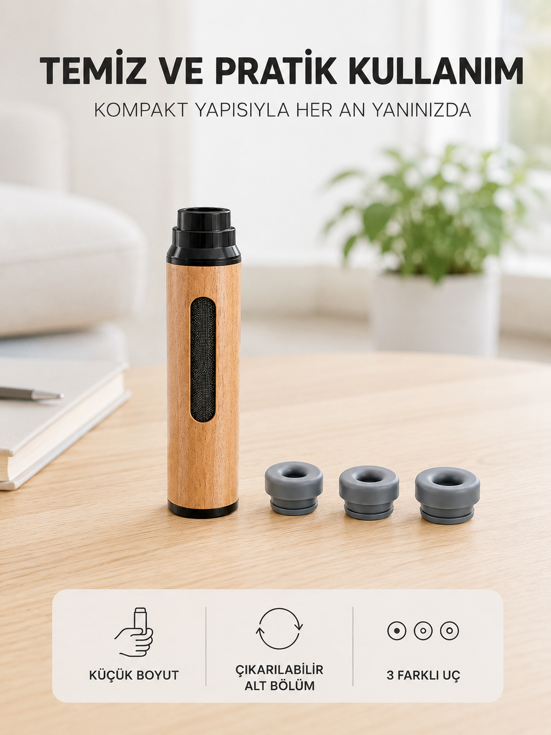 Ahşap Görünümlü Mini Küllük Taşınabilir Kompakt Tasarım 3 Farklı Uç Seçeneği - Lisinya Ahşap Görünümlü Mini Küllük Taşınabilir Kompakt Tasarım 3 Farklı Uç Seçeneği - Lisinya