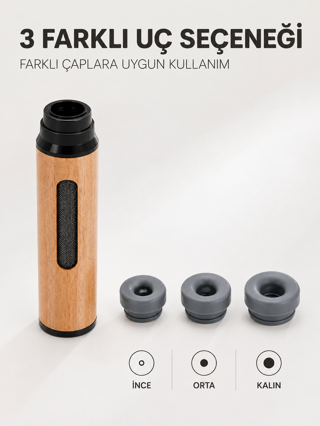 Taşınabilir Küllük İnce Orta Kalın 3 Farklı Uçlu Mini Küllük - Lisinya