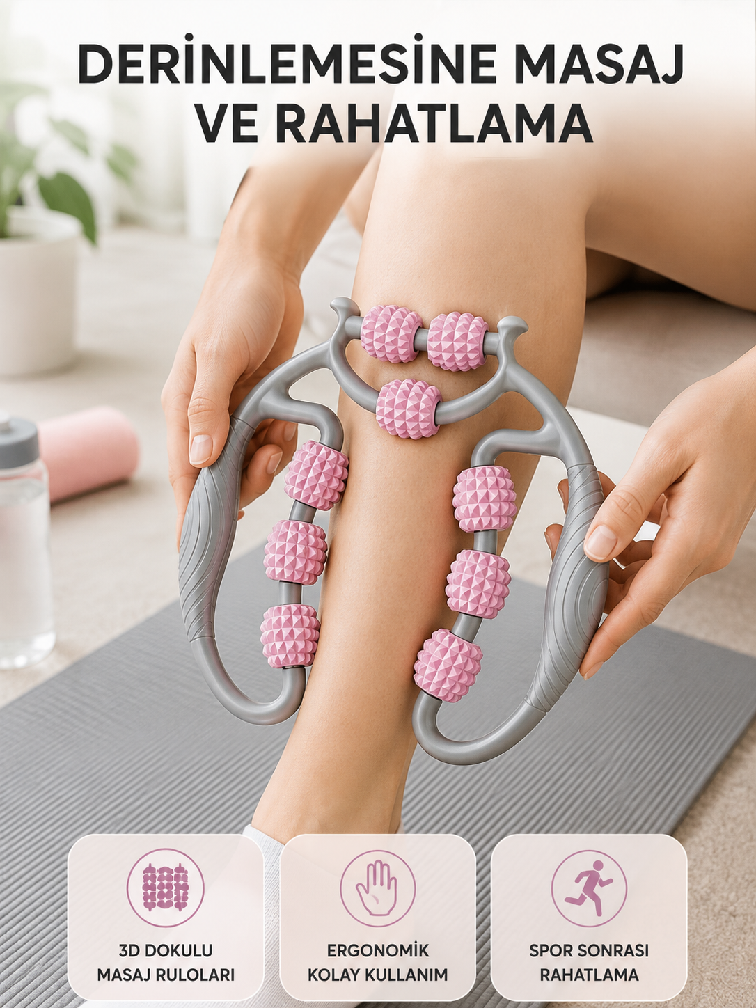 Taşınabilir 3D Masaj Rulosu – Kas Rahatlatıcı ve Yağ Azaltıcı Masaj Cihazı - Lisinya Taşınabilir 3D Masaj Rulosu – Kas Rahatlatıcı ve Yağ Azaltıcı Masaj Cihazı - Lisinya