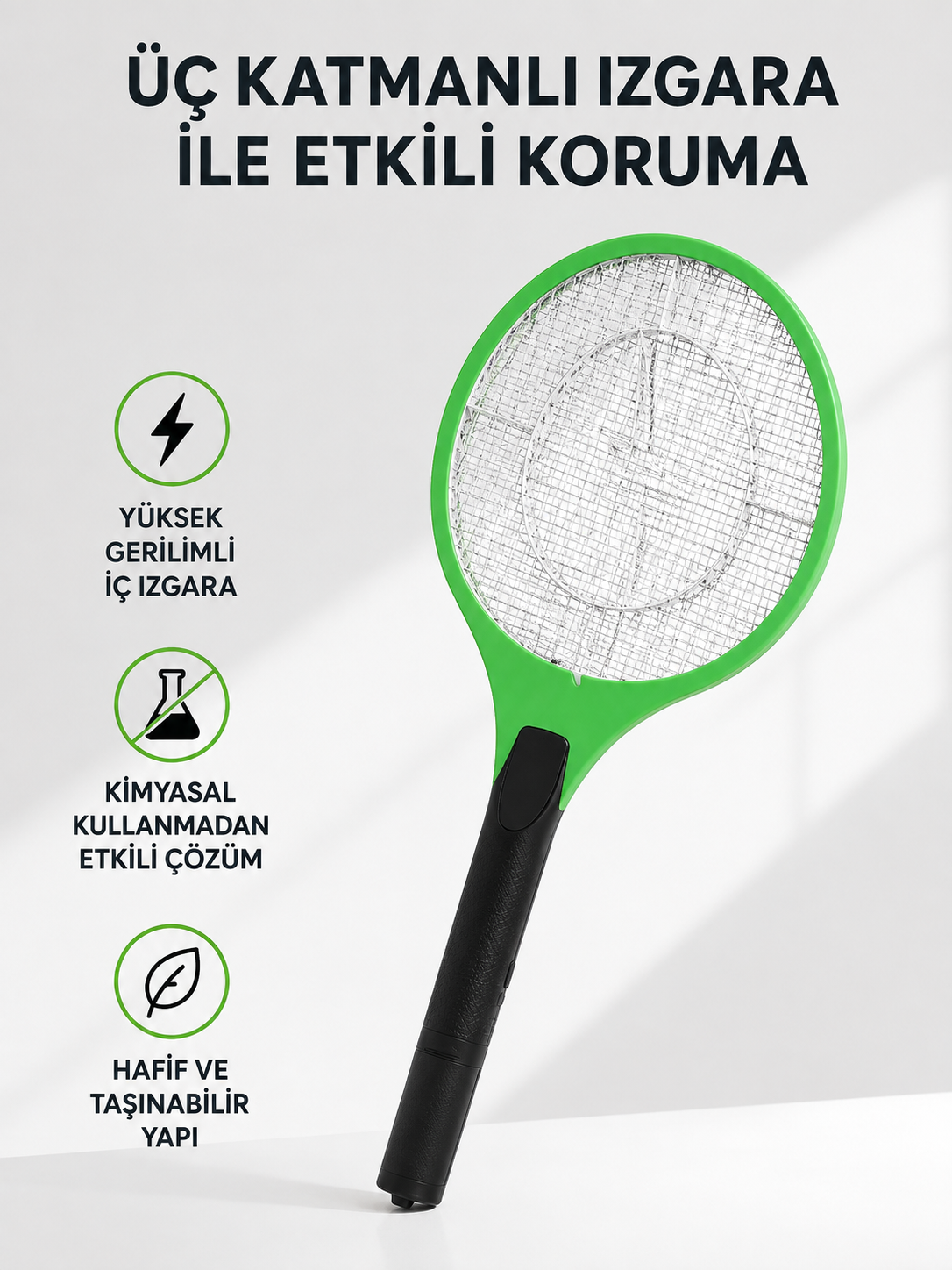 Yüksek Gerilimli Elektronik Sinek Raket – Sessiz, Kimyasız ve Güvenli Kullanım - Lisinya Yüksek Gerilimli Elektronik Sinek Raket – Sessiz, Kimyasız ve Güvenli Kullanım - Lisinya