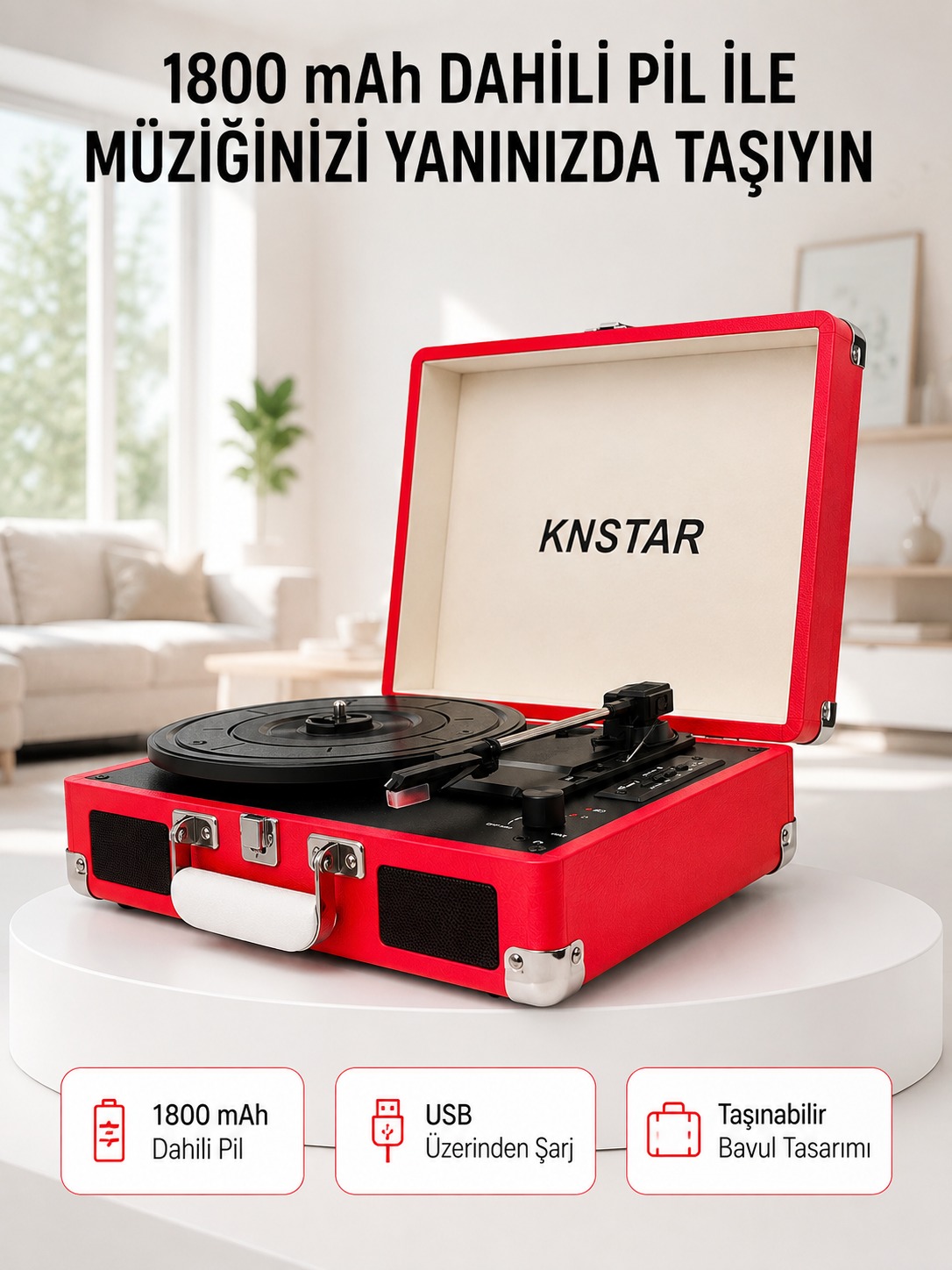 Retro Bavul Pikap Dahili Hoparlörlü AUX USB SD Kart ve Bluetooth Bağlantılı Taşınabilir Tasarım - Lisinya Retro Bavul Pikap Dahili Hoparlörlü AUX USB SD Kart ve Bluetooth Bağlantılı Taşınabilir Tasarım - Lisinya