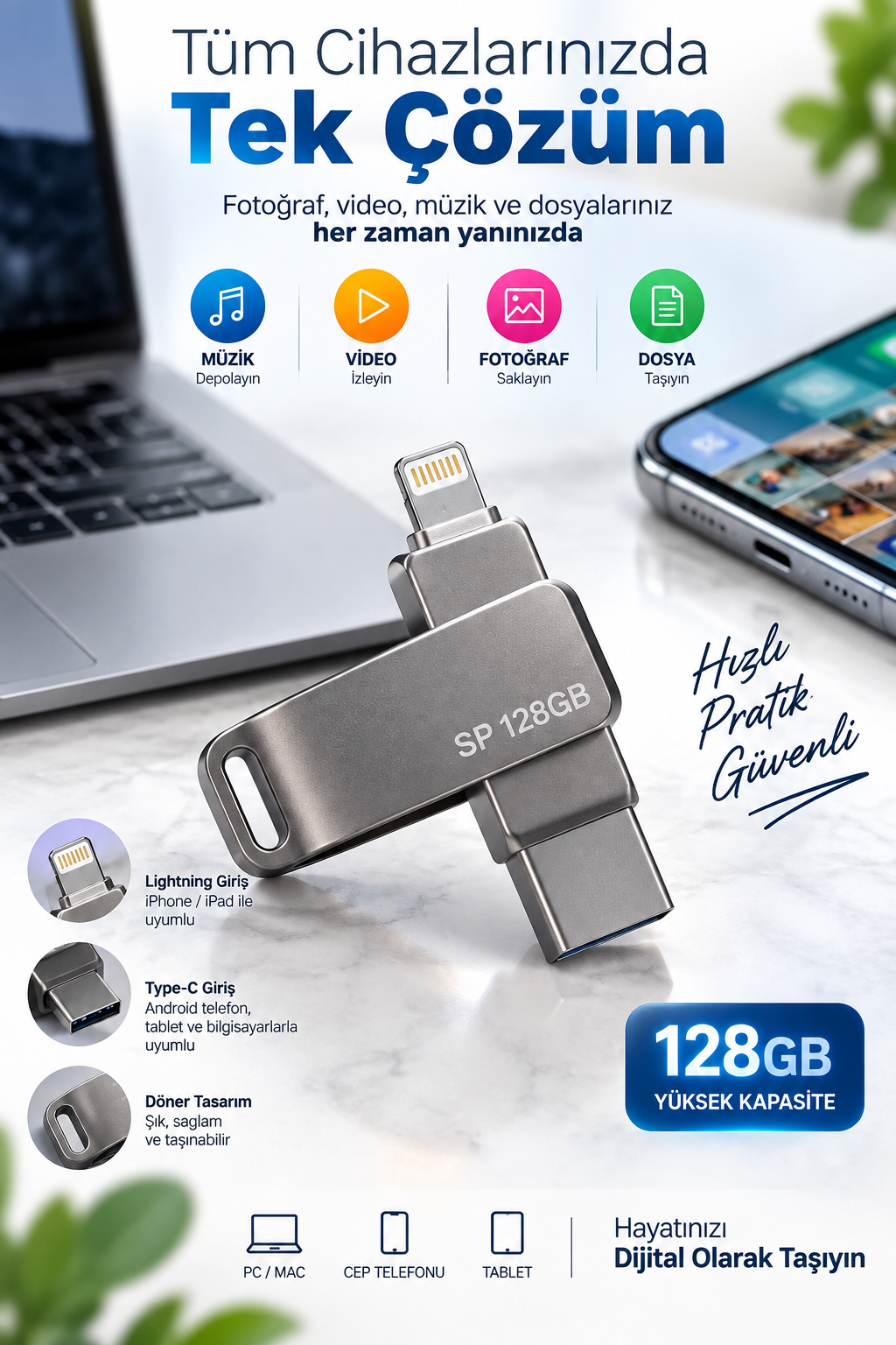 128 GB FLASH BELLEK - Lisinya 128 GB FLASH BELLEK - Lisinya