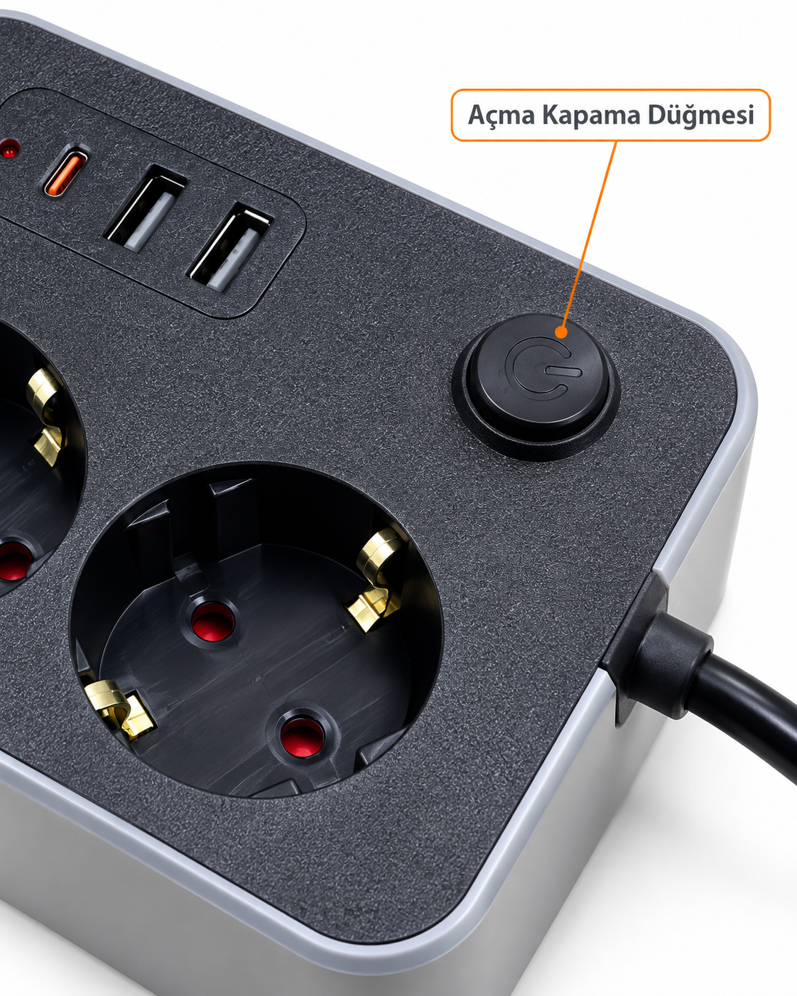 Bilgisayar ve Mobil Cihazlar İçin USB ve Type C Çıkışlı Akım Korumalı Uzatma Prizi - Lisinya Bilgisayar ve Mobil Cihazlar İçin USB ve Type C Çıkışlı Akım Korumalı Uzatma Prizi - Lisinya