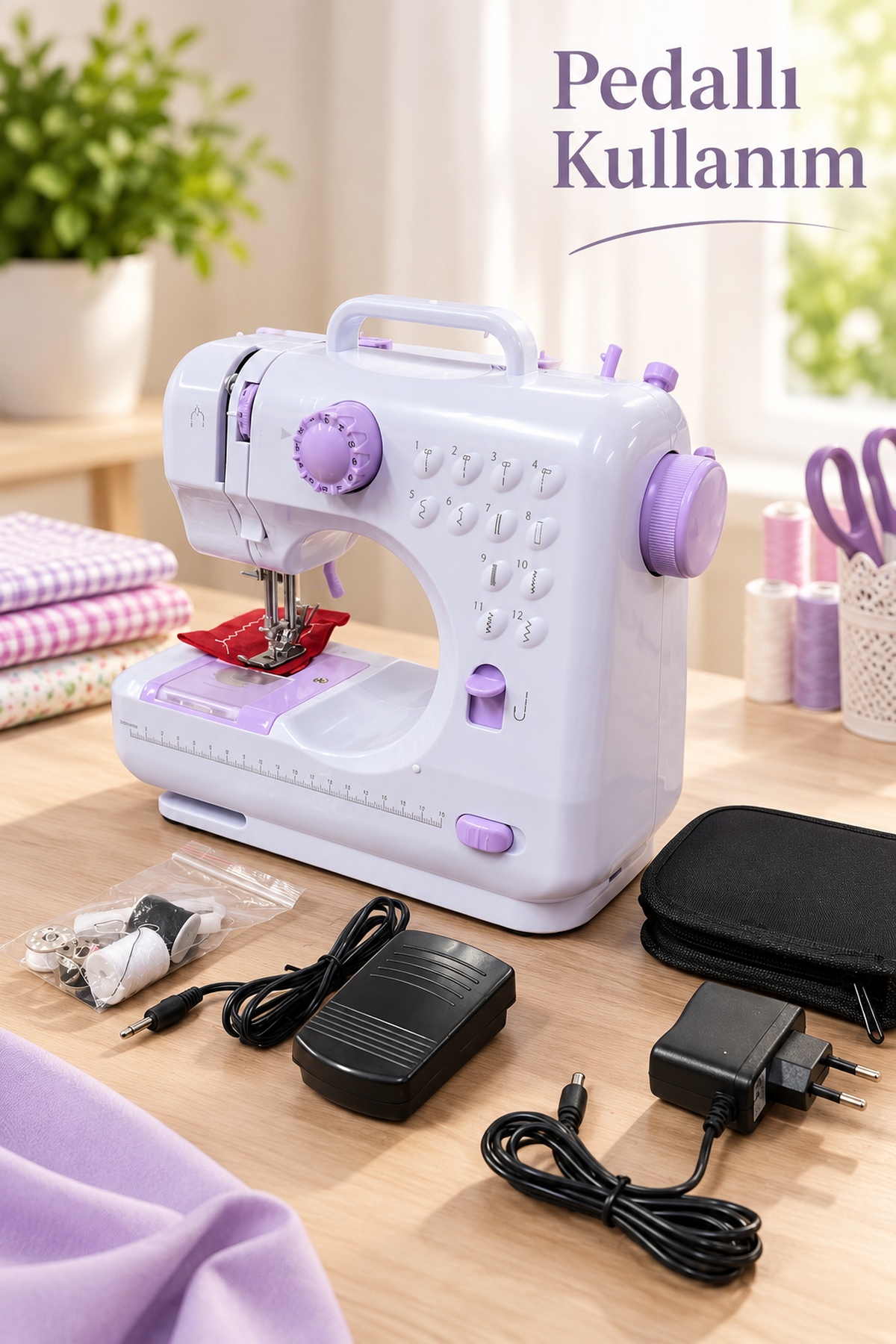 Taşınabilir Elektrikli Dikiş Makinesi Desen Seçimli - Lisinya Taşınabilir Elektrikli Dikiş Makinesi Desen Seçimli - Lisinya