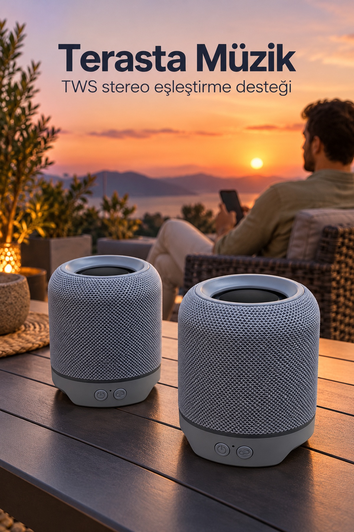 TWS Stereo Hoparlör Ayrılabilen İki Parçalı Tasarım - Lisinya