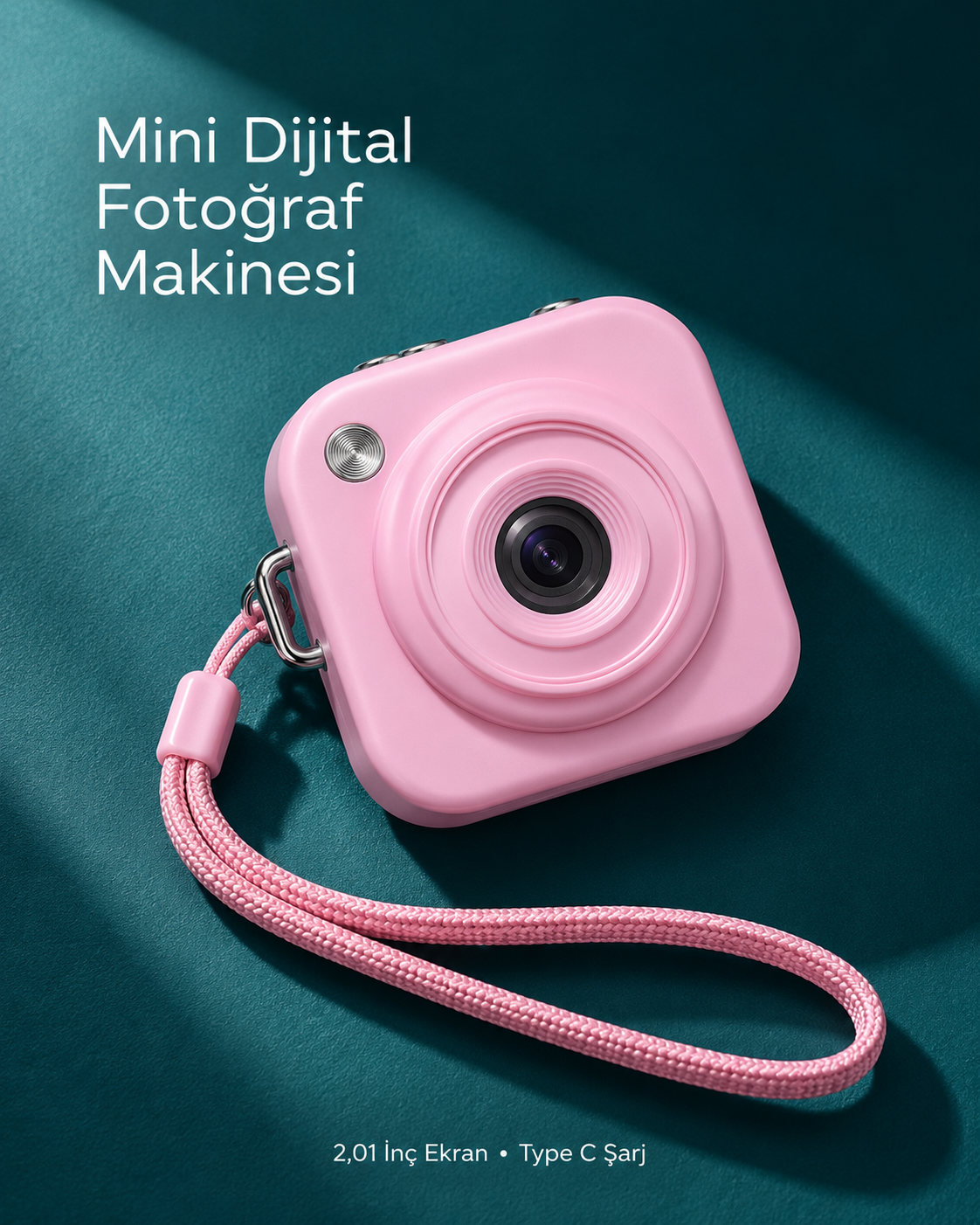 1. Cep Boy Pembe Dijital Fotoğraf Makinesi 2,01 İnç Ekran ve Type C Şarj - Lisinya 1. Cep Boy Pembe Dijital Fotoğraf Makinesi 2,01 İnç Ekran ve Type C Şarj - Lisinya
