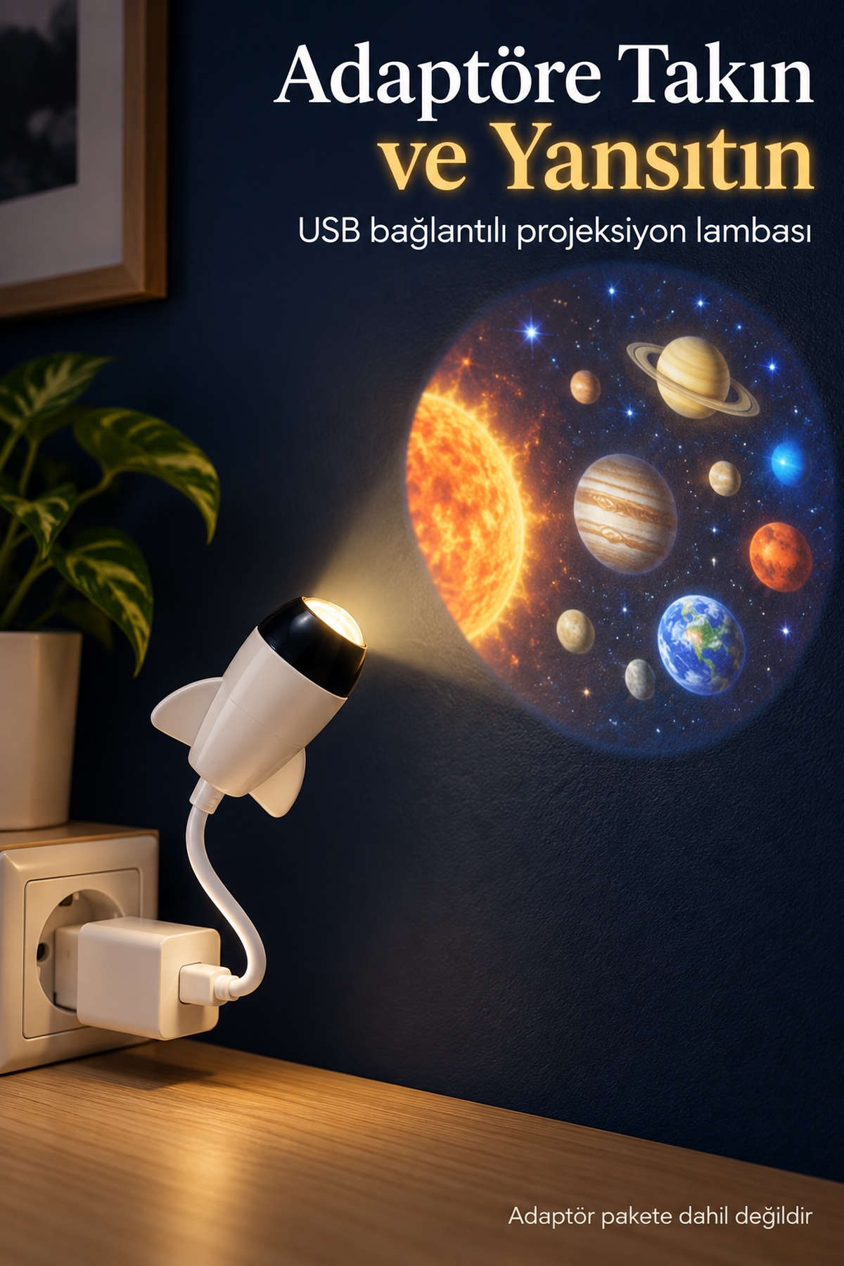 Desenli Projeksiyon Lambası Bilgisayar USB Girişinden Kullanımlı - Lisinya Desenli Projeksiyon Lambası Bilgisayar USB Girişinden Kullanımlı - Lisinya
