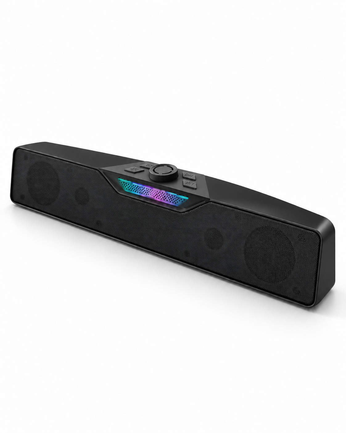 Monitör Altı Kullanıma Uygun Şarj Edilebilir Bluetooth Soundbar Hoparlör Siyah - Lisinya