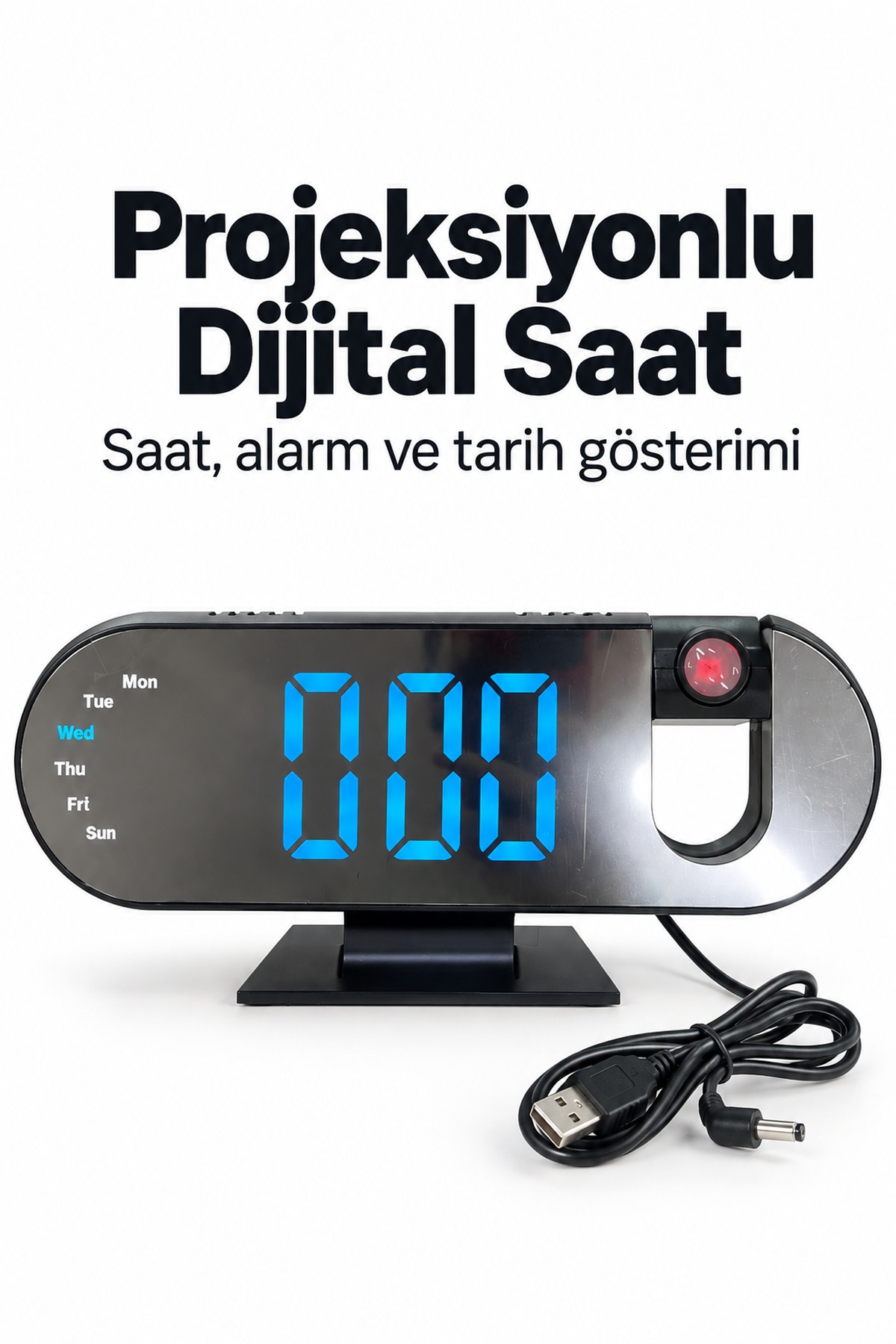 Dijital Çalar Saat Ayarlanabilir Alarm Erteleme Süresi ile - Lisinya