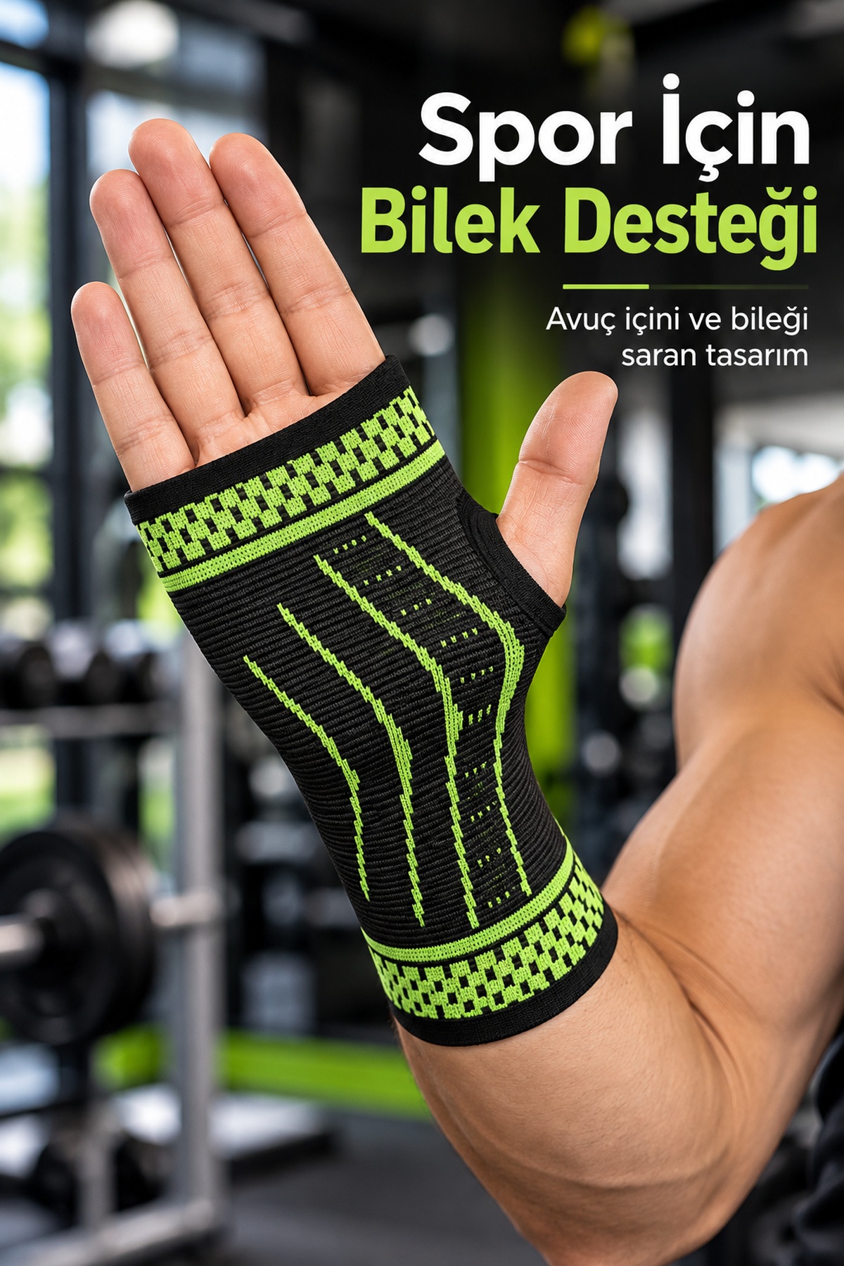 Başparmak Açıklıklı Spor Bilekliği Avuç İçi Destekli - Lisinya