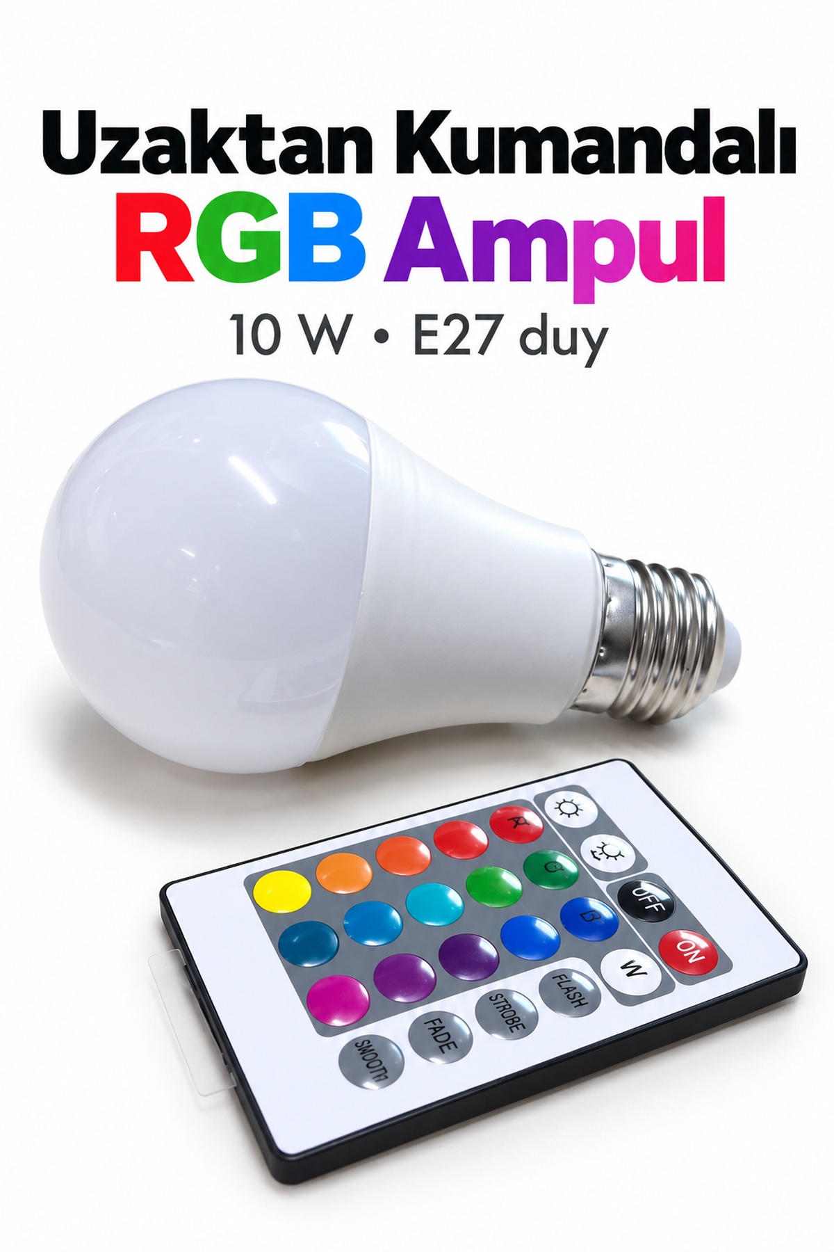 Uzaktan Kumandalı RGB LED Ampul - Lisinya Uzaktan Kumandalı RGB LED Ampul - Lisinya