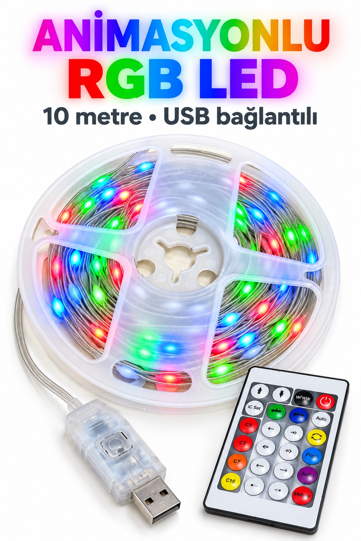 10 Metre Kumandalı Led - Lisinya 10 Metre Kumandalı Led - Lisinya