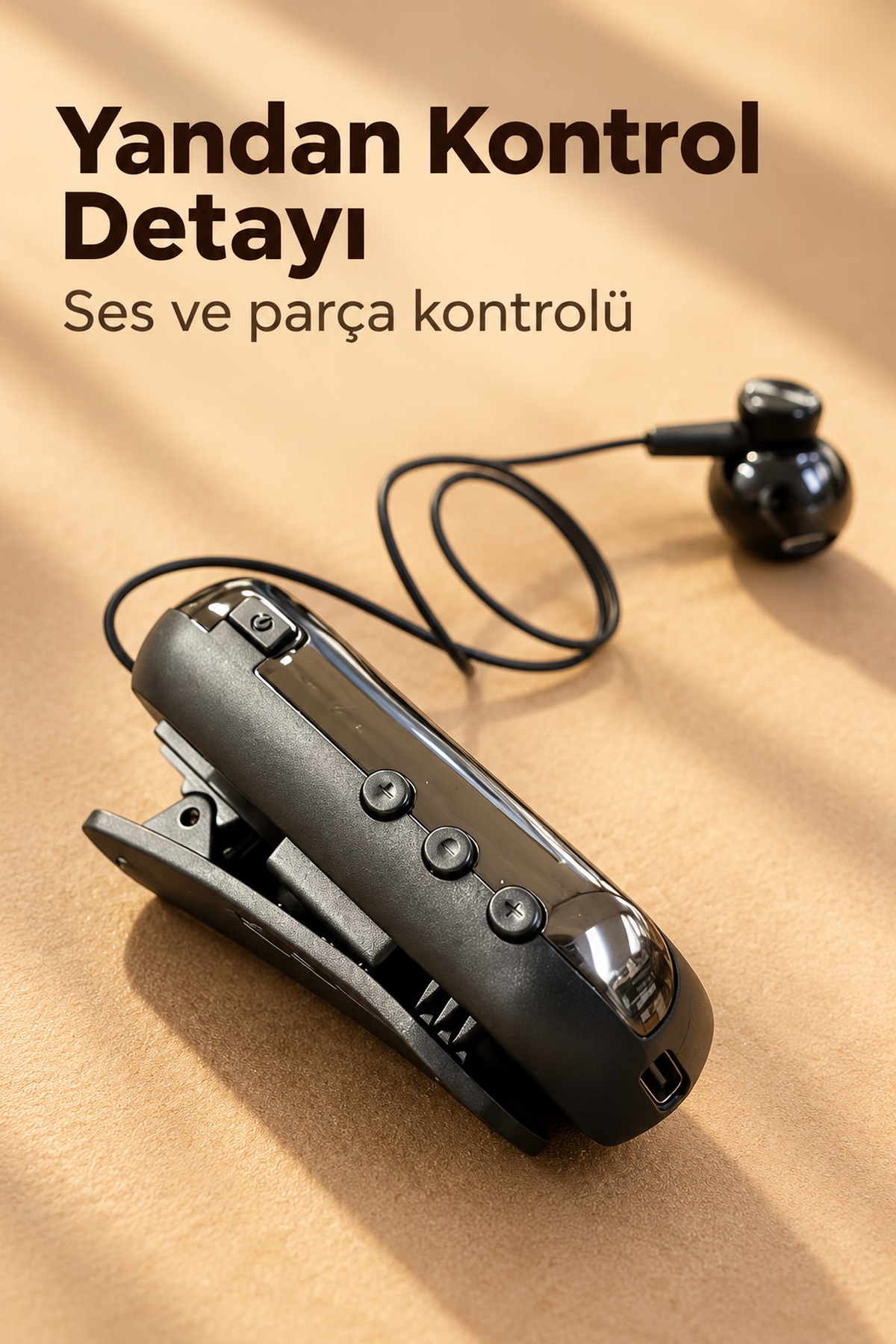 Ses Kontrol Tuşlu Yaka Klipsli Bluetooth Kulaklık - Lisinya